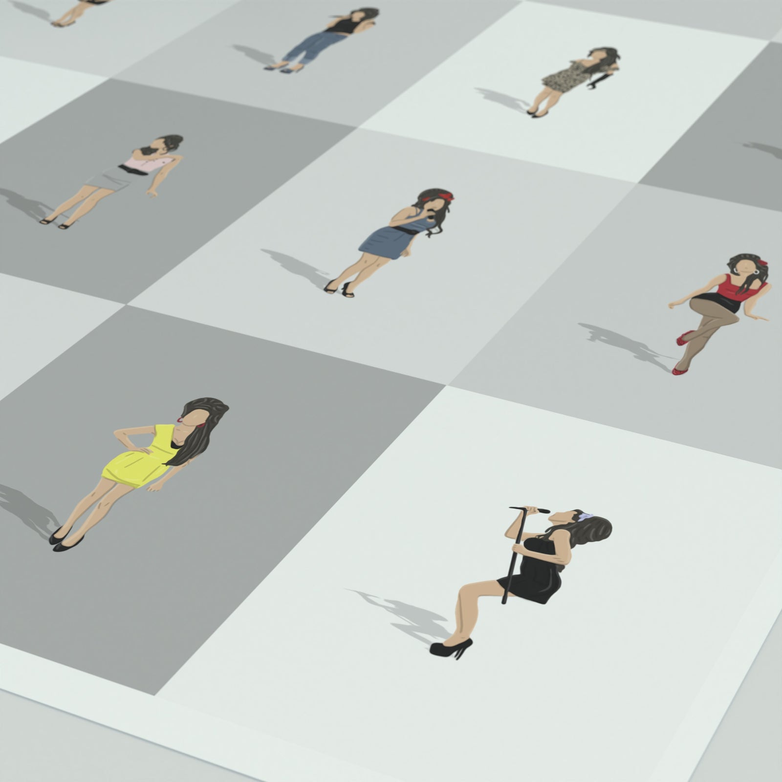 Amy Winehouse Print - Illustrated Art Print by DGriffinArt