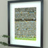 Framed illustrated print of Argentina’s 2022 World Cup triumph, inspired by the team’s historic win and celebratory football imagery.