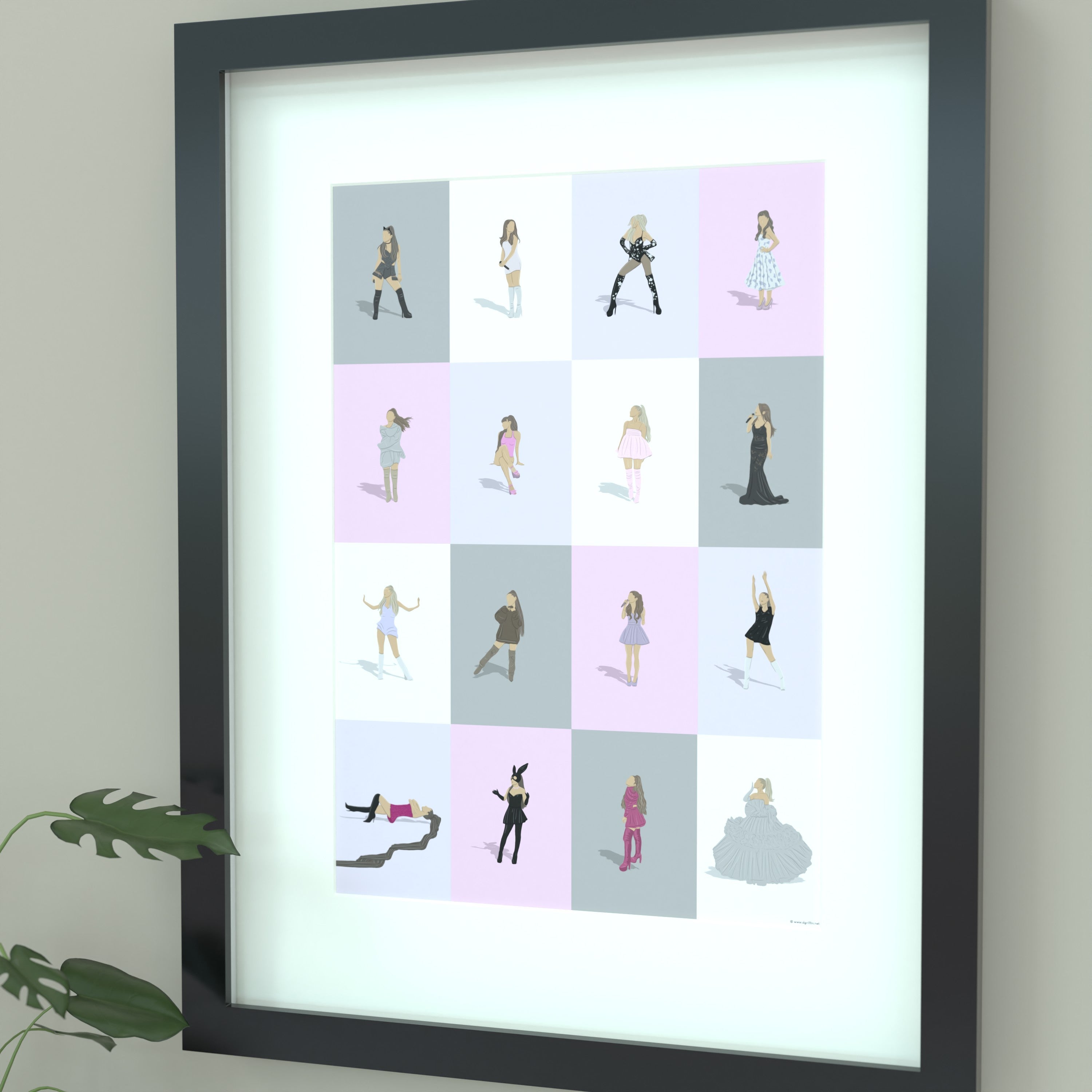 Ariana Grande Print - Illustrated Art Print by DGriffinArt