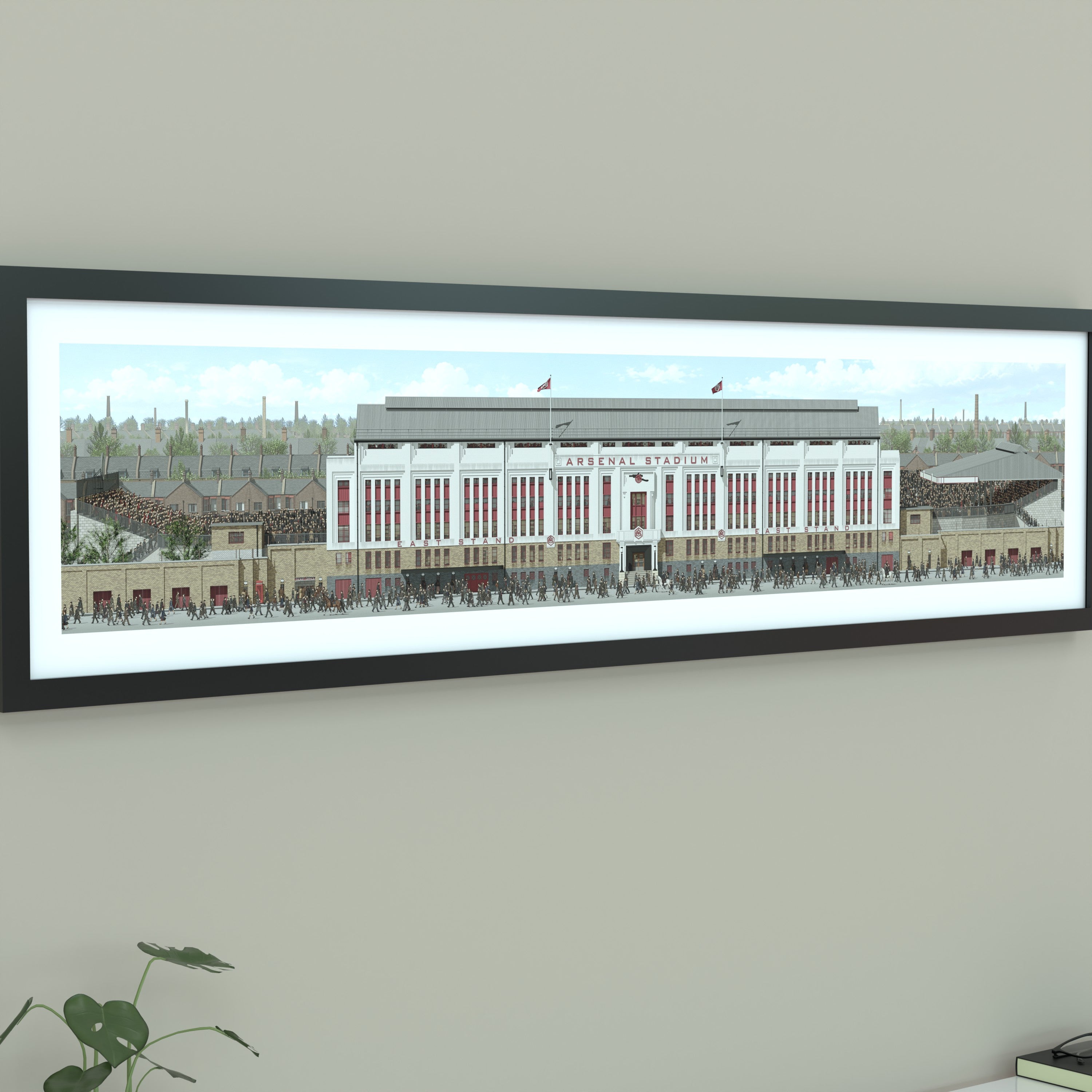 Arsenal - Old Highbury Stadium Panoramic Illustration  (Frame not included)