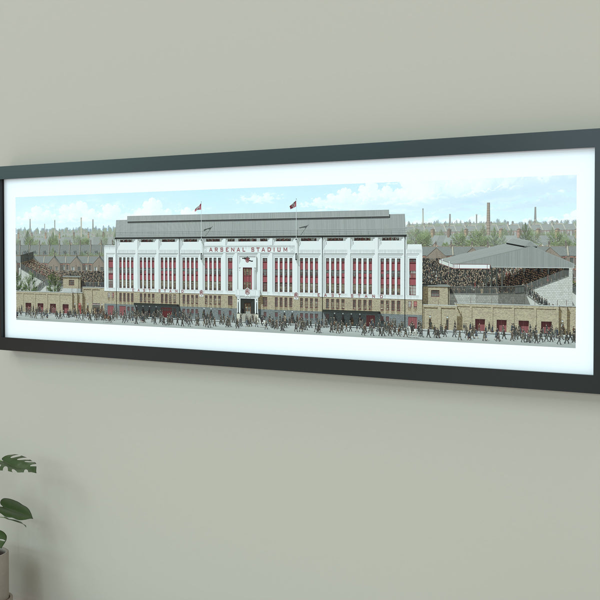 Arsenal - Old Highbury Stadium Panoramic Illustration  (Frame not included)