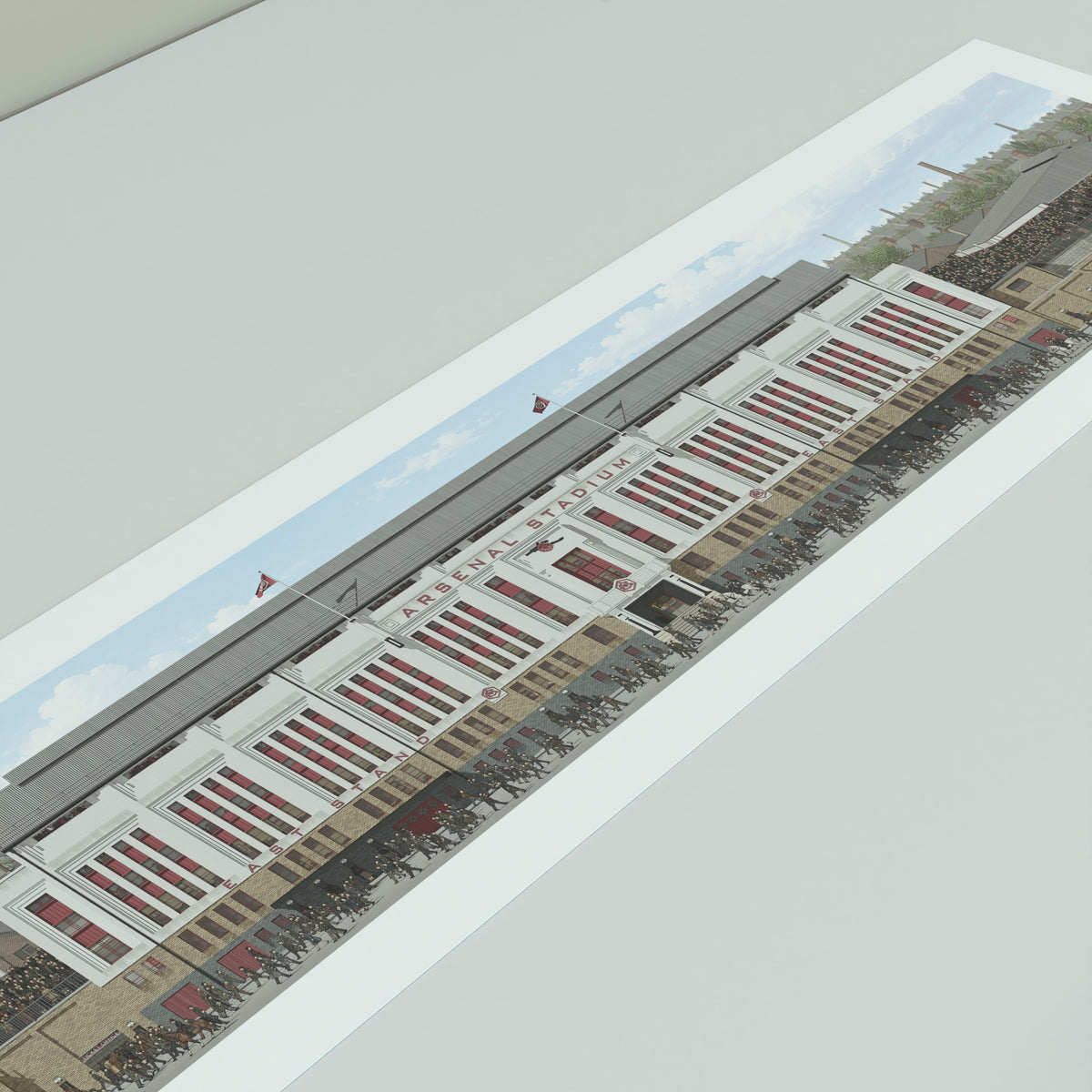 Arsenal - Old Highbury Stadium Panoramic Illustration  (Frame not included)