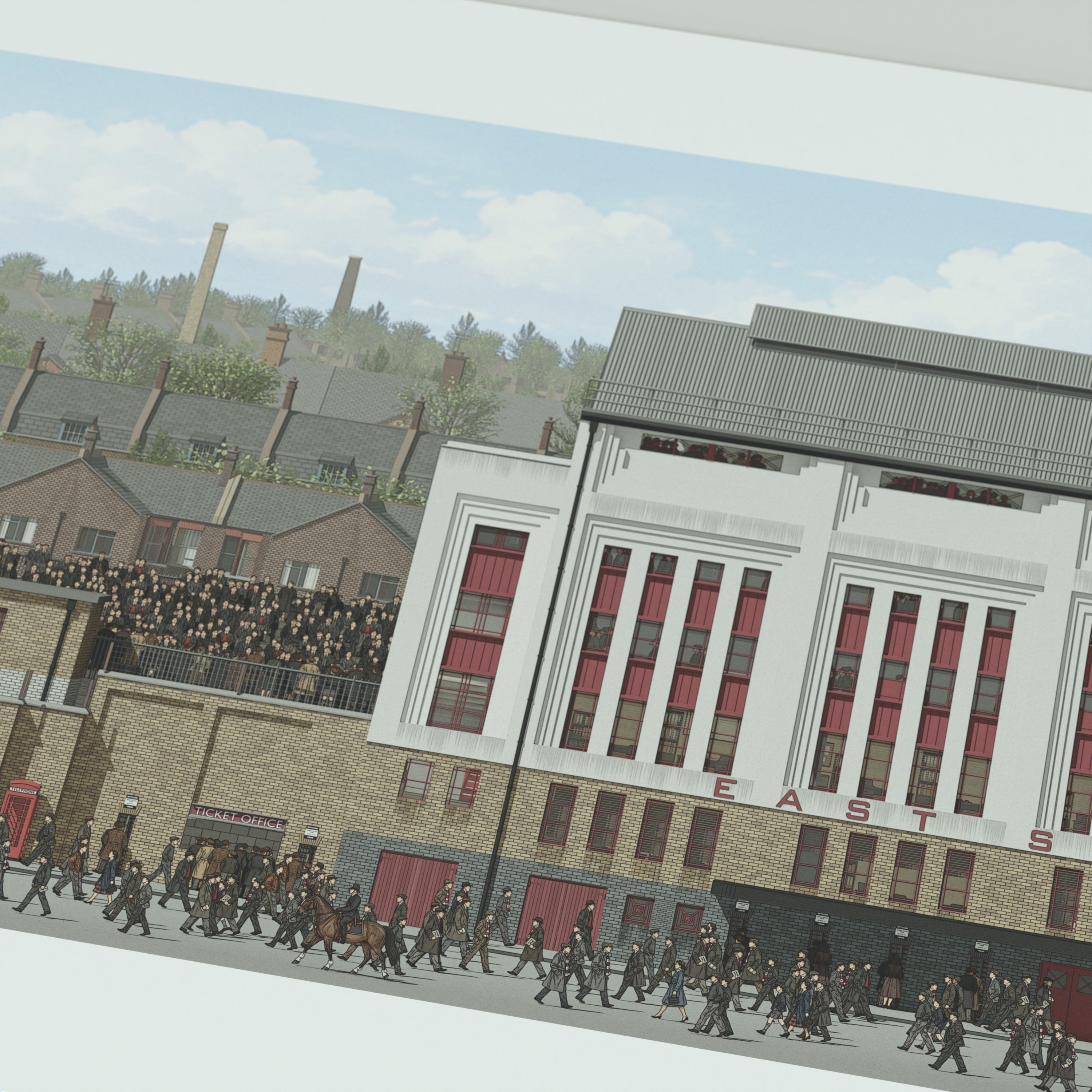 Arsenal - Old Highbury Stadium Panoramic Illustration  (Frame not included)