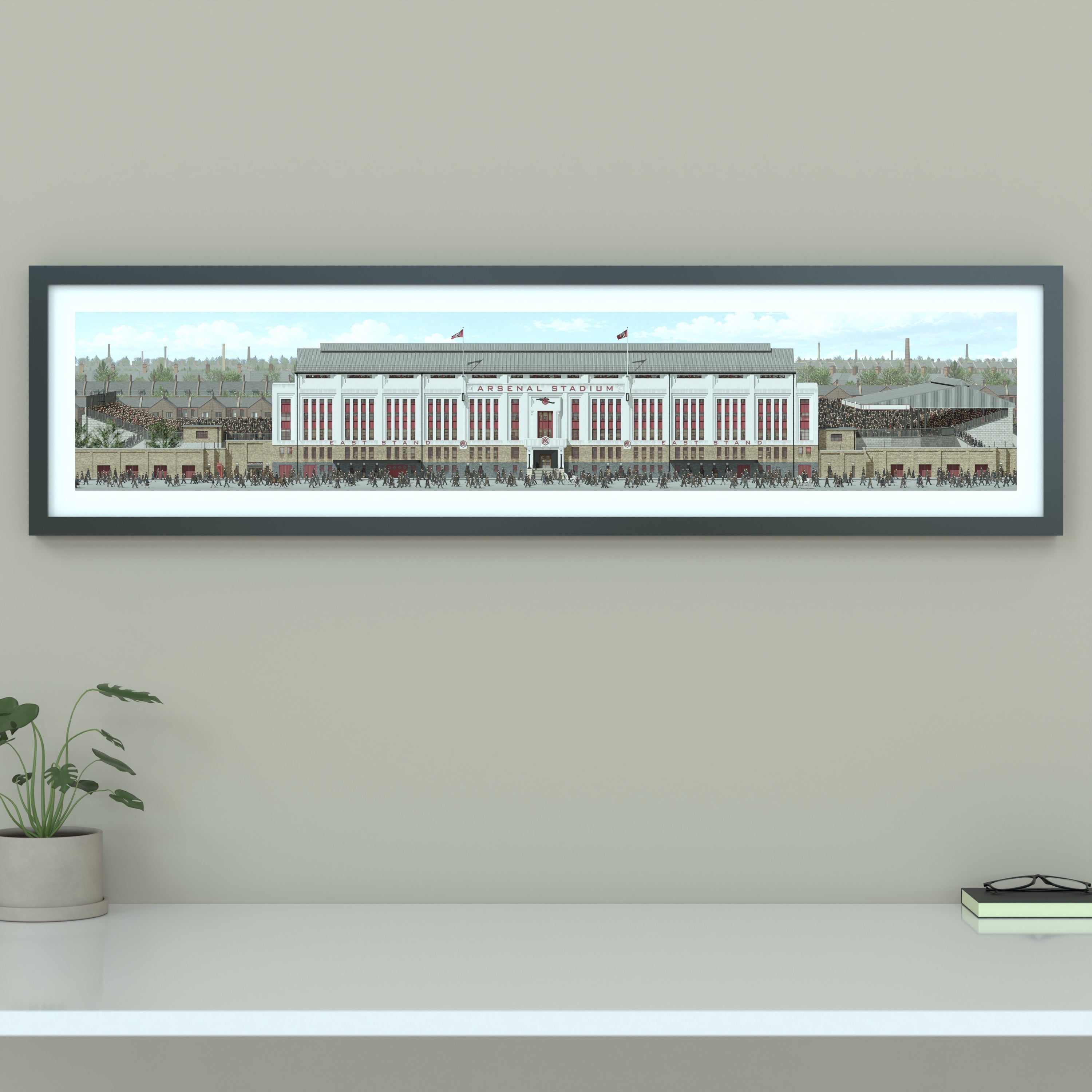Arsenal - Old Highbury Stadium Panoramic Illustration  (Frame not included)
