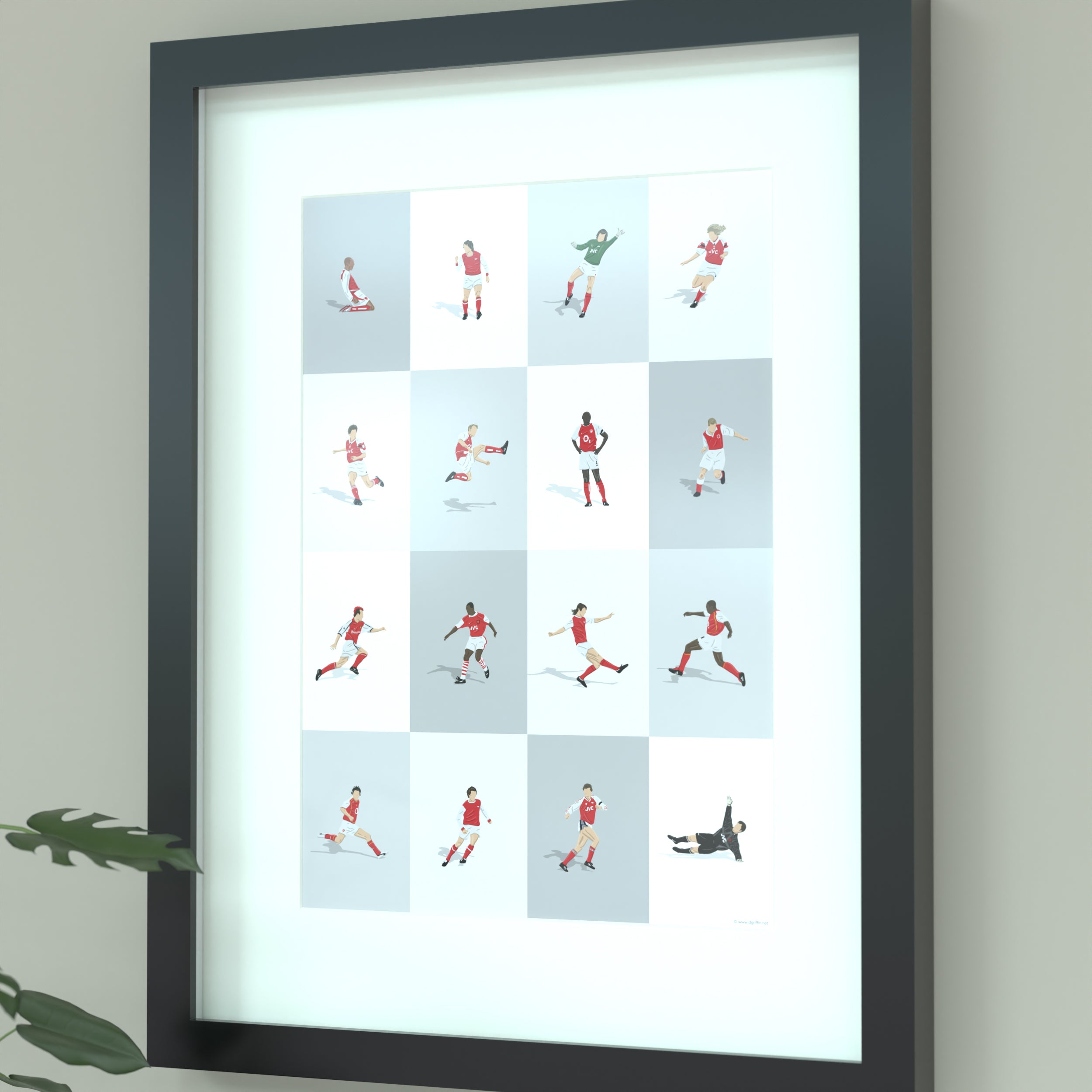 Arsenal's Greatest Players Print - Illustrated Art Print by DGriffinArt