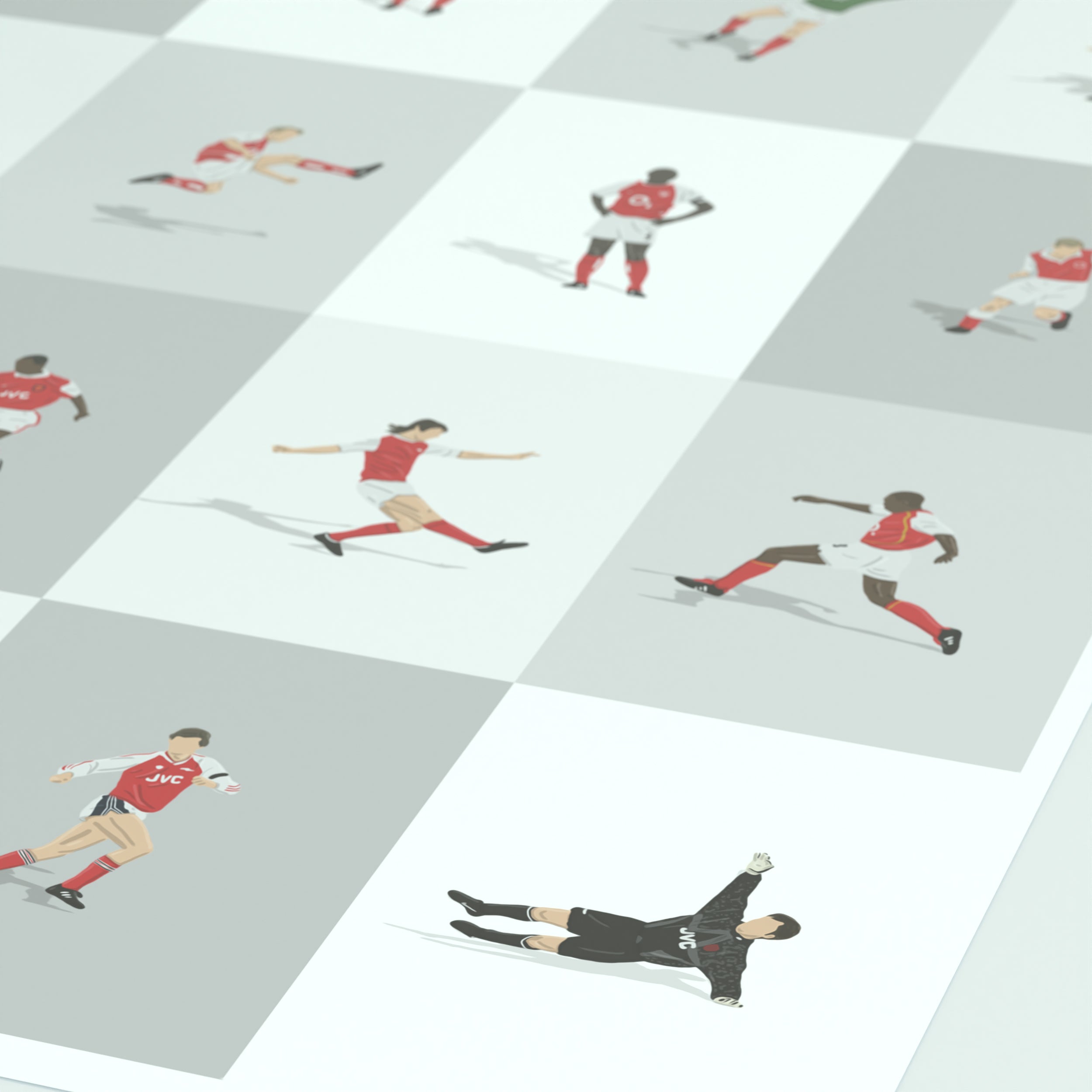 Arsenal's Greatest Players Print - Illustrated Art Print by DGriffinArt