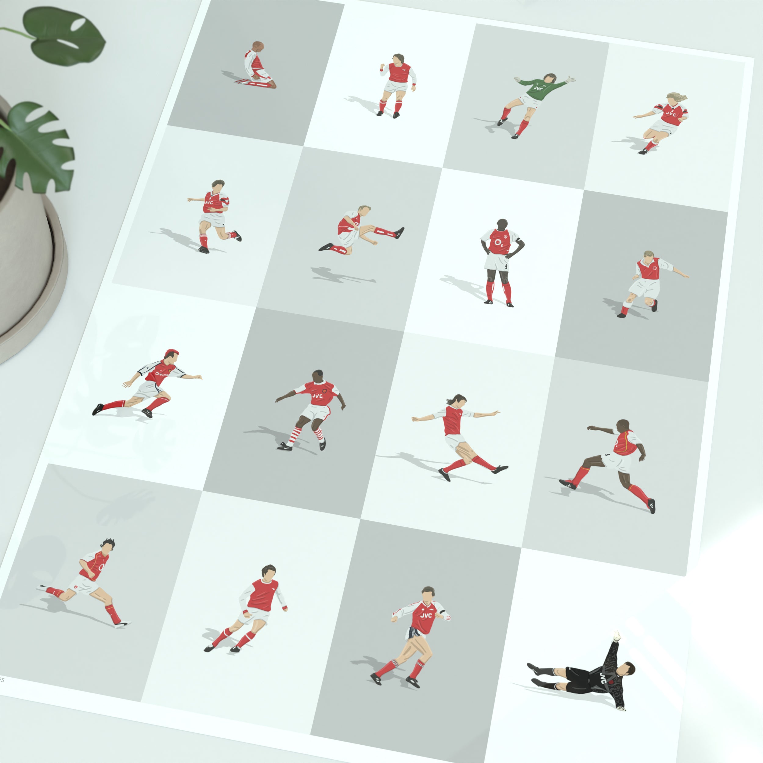 Arsenal's Greatest Players Print - Illustrated Art Print by DGriffinArt