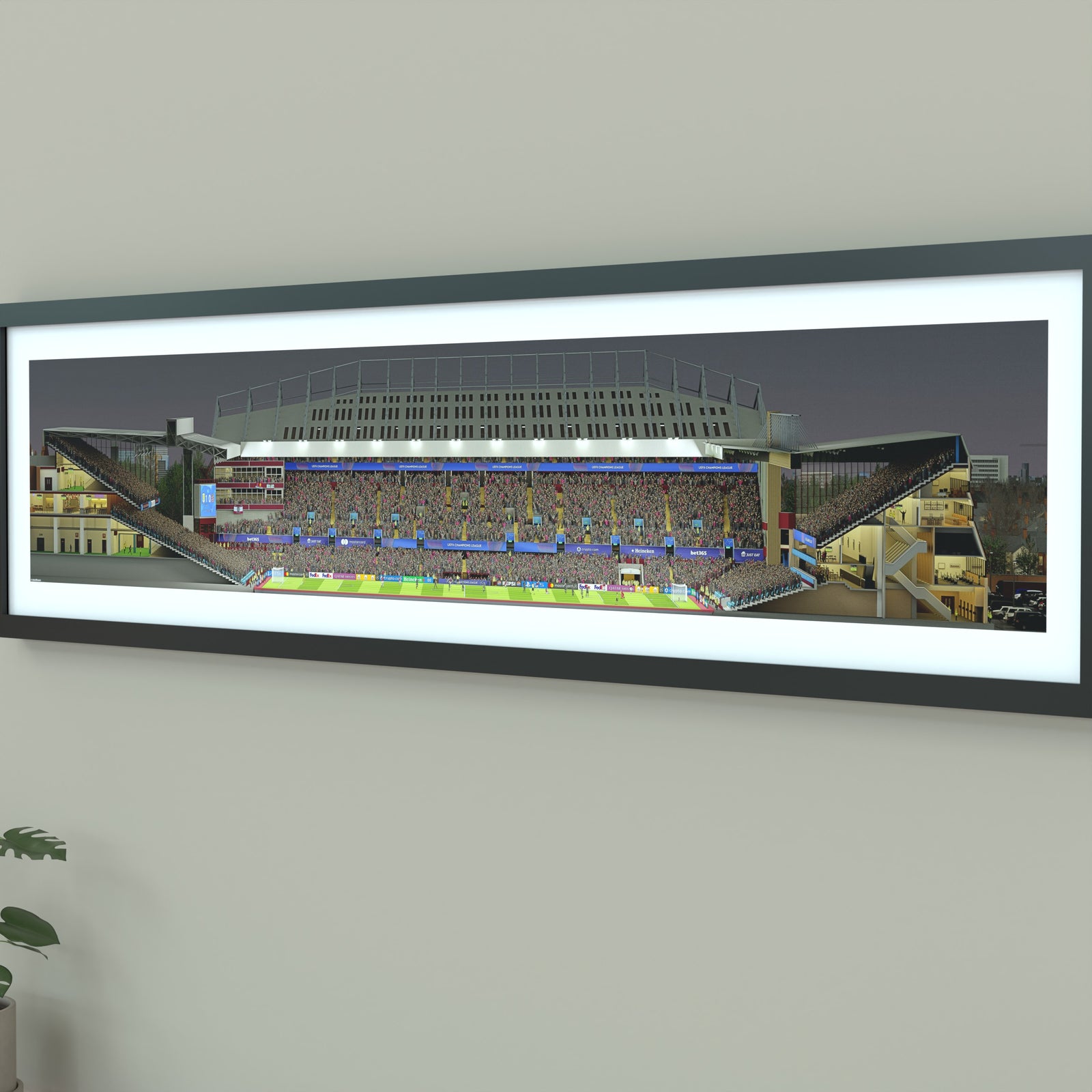 Aston Villa - Villa Park Panoramic Illustration Print  - Illustrated Art Print by DGriffinArt