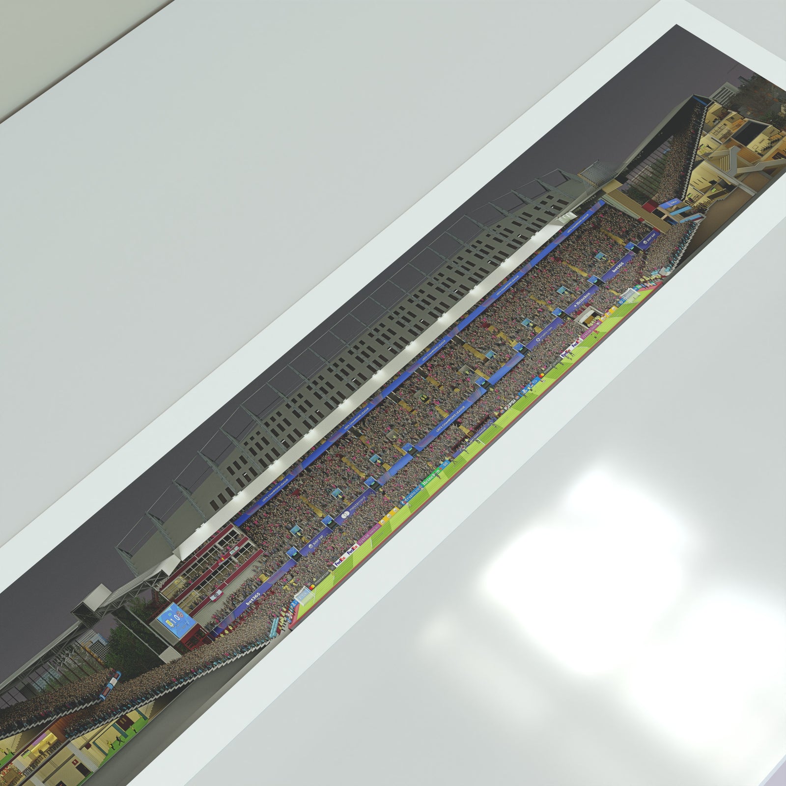 Aston Villa - Villa Park Panoramic Illustration Print (Frame not included)
