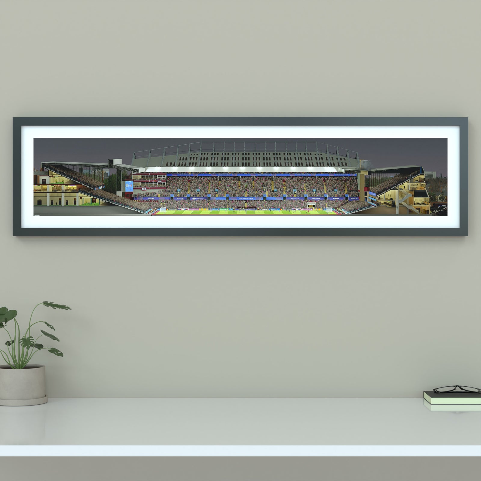 Aston Villa - Villa Park Panoramic Illustration Print  - Illustrated Art Print by DGriffinArt