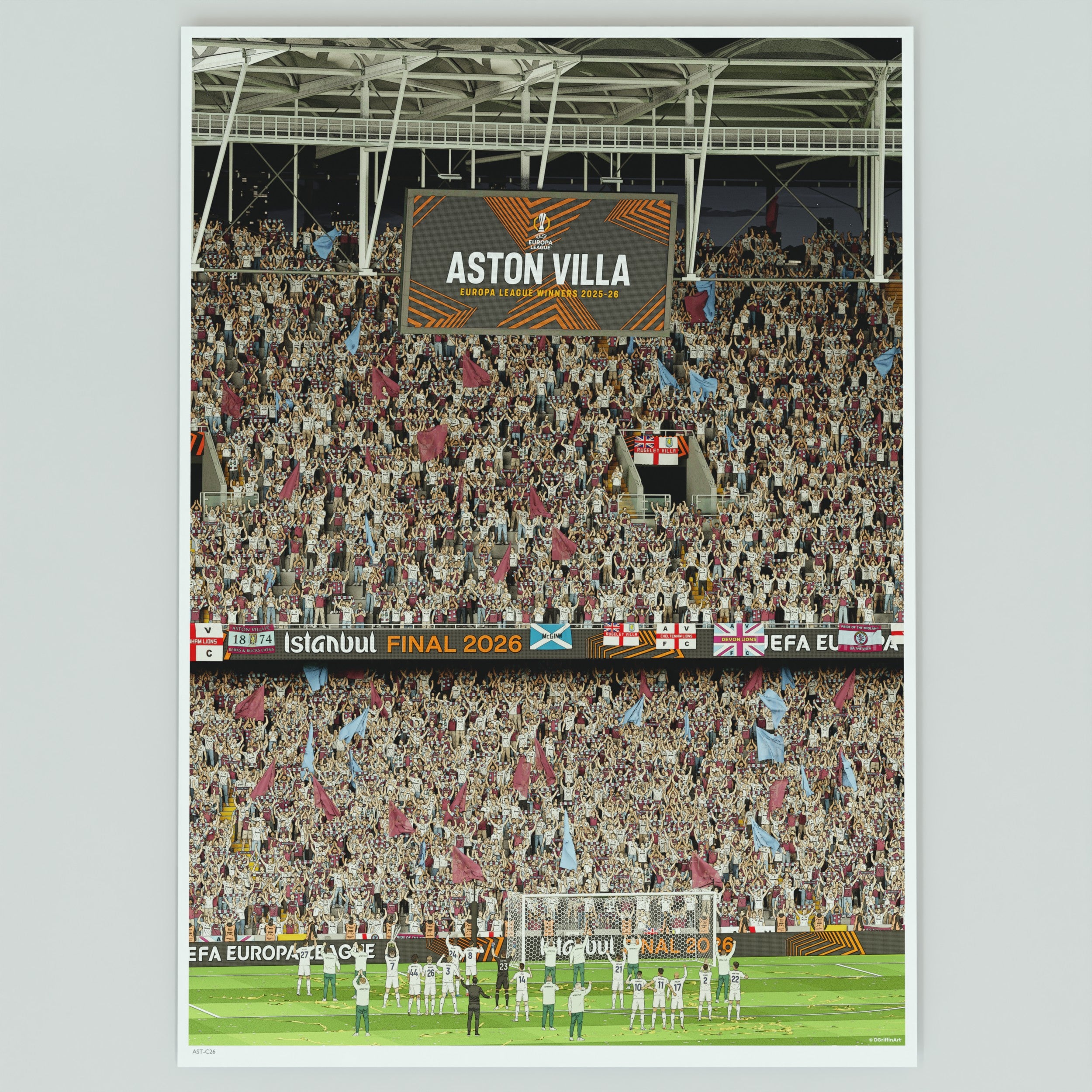 Aston Villa Europa League Winners Print 2026