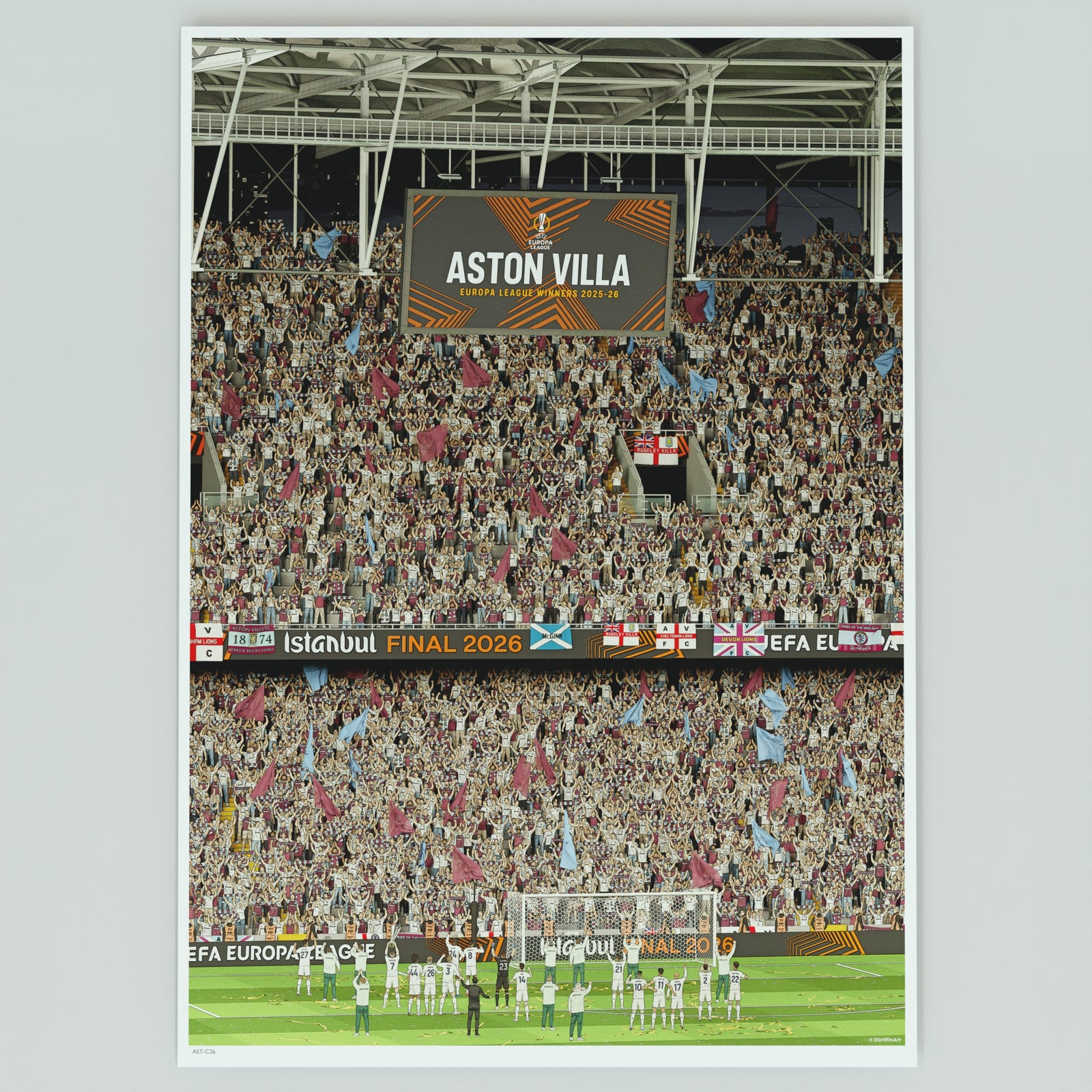 Aston Villa Europa League Winners Print 2026
