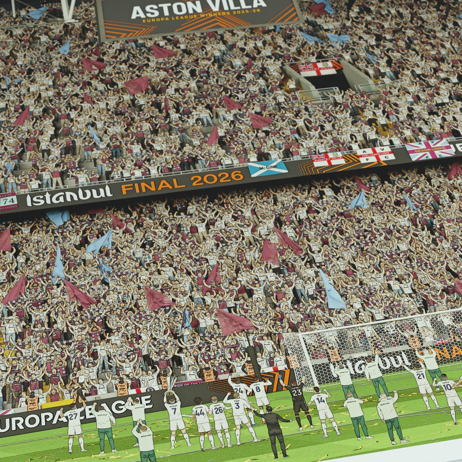 An illustration of Aston Villa Europa Winners 2026
