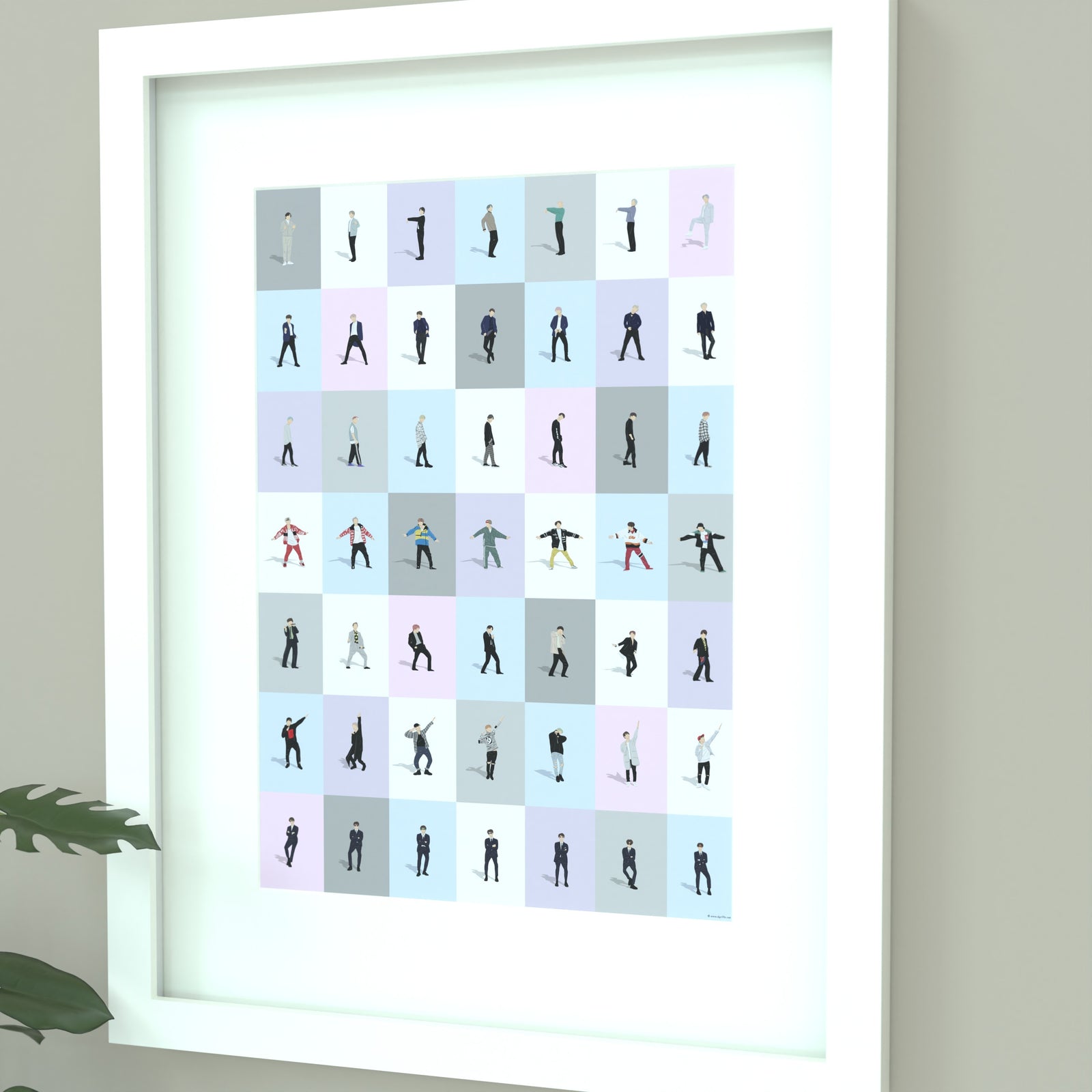 BTS / Bangtan Boys Print - Illustrated Art Print by DGriffinArt