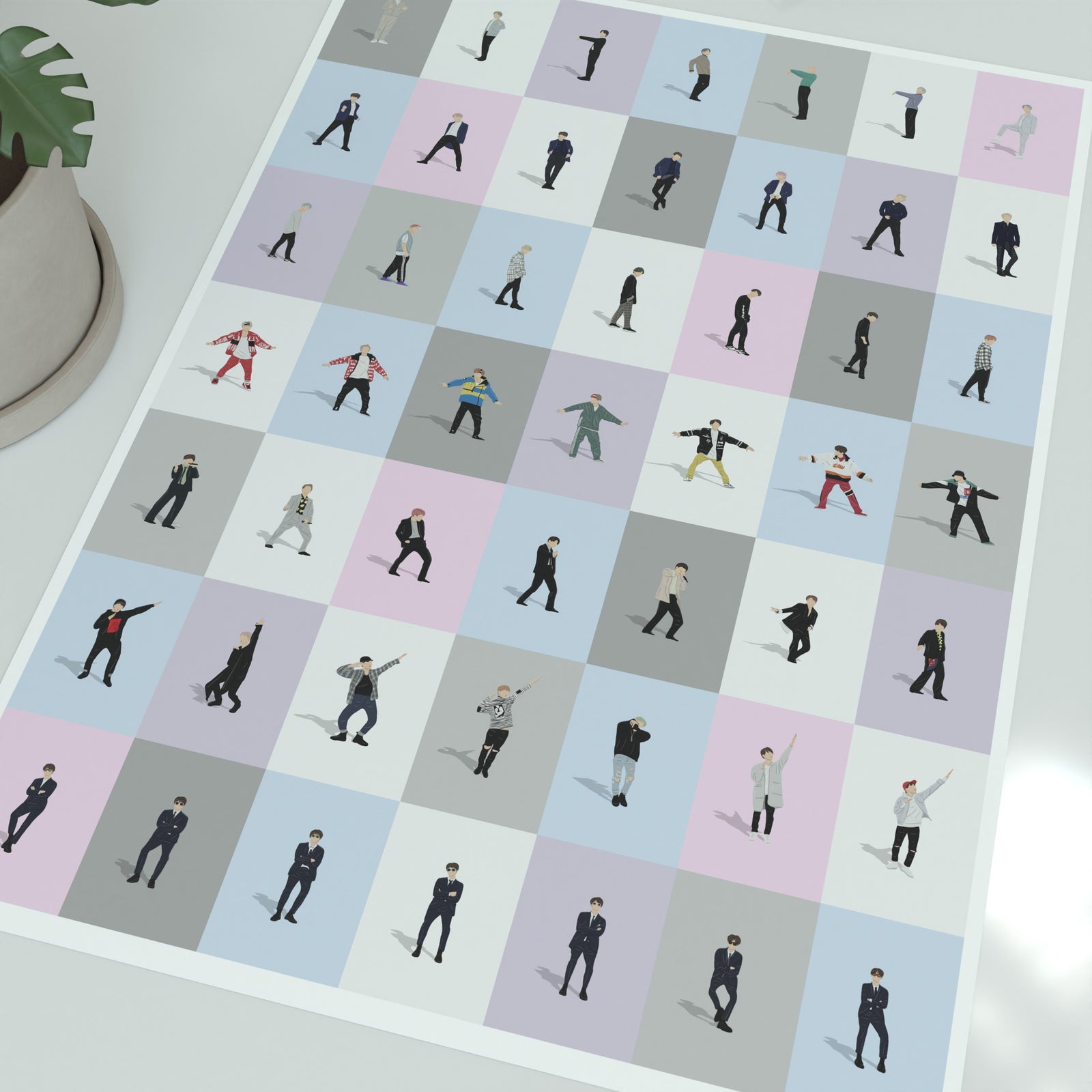 BTS / Bangtan Boys Print - Illustrated Art Print by DGriffinArt