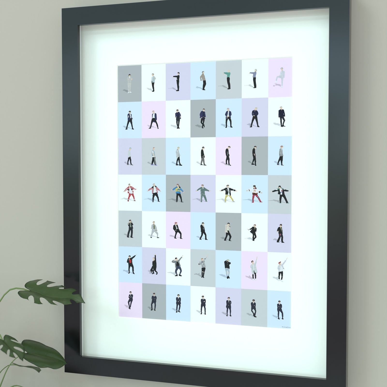 BTS / Bangtan Boys Print - Illustrated Art Print by DGriffinArt