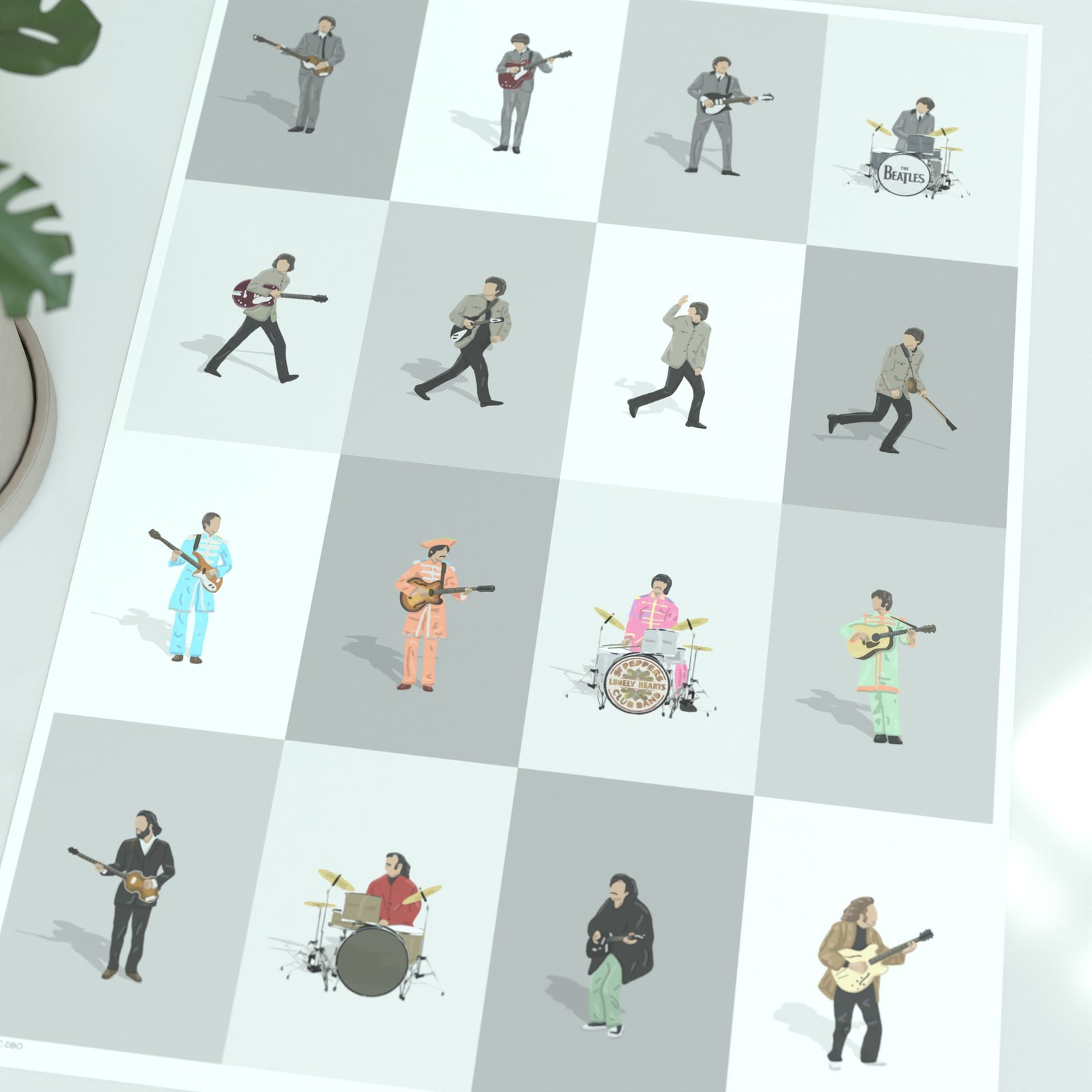 The Beatles Print - Illustrated Art Print by DGriffinArt