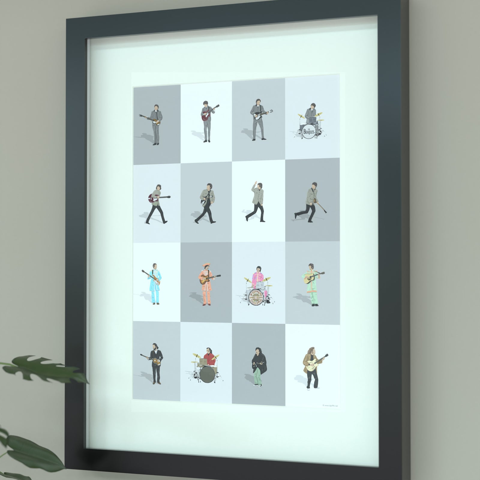 The Beatles Print - Illustrated Art Print by DGriffinArt