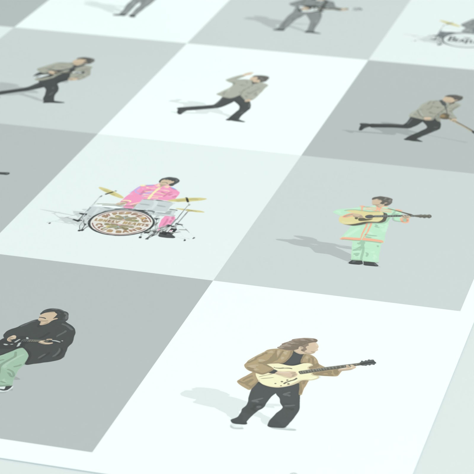 The Beatles Print - Illustrated Art Print by DGriffinArt