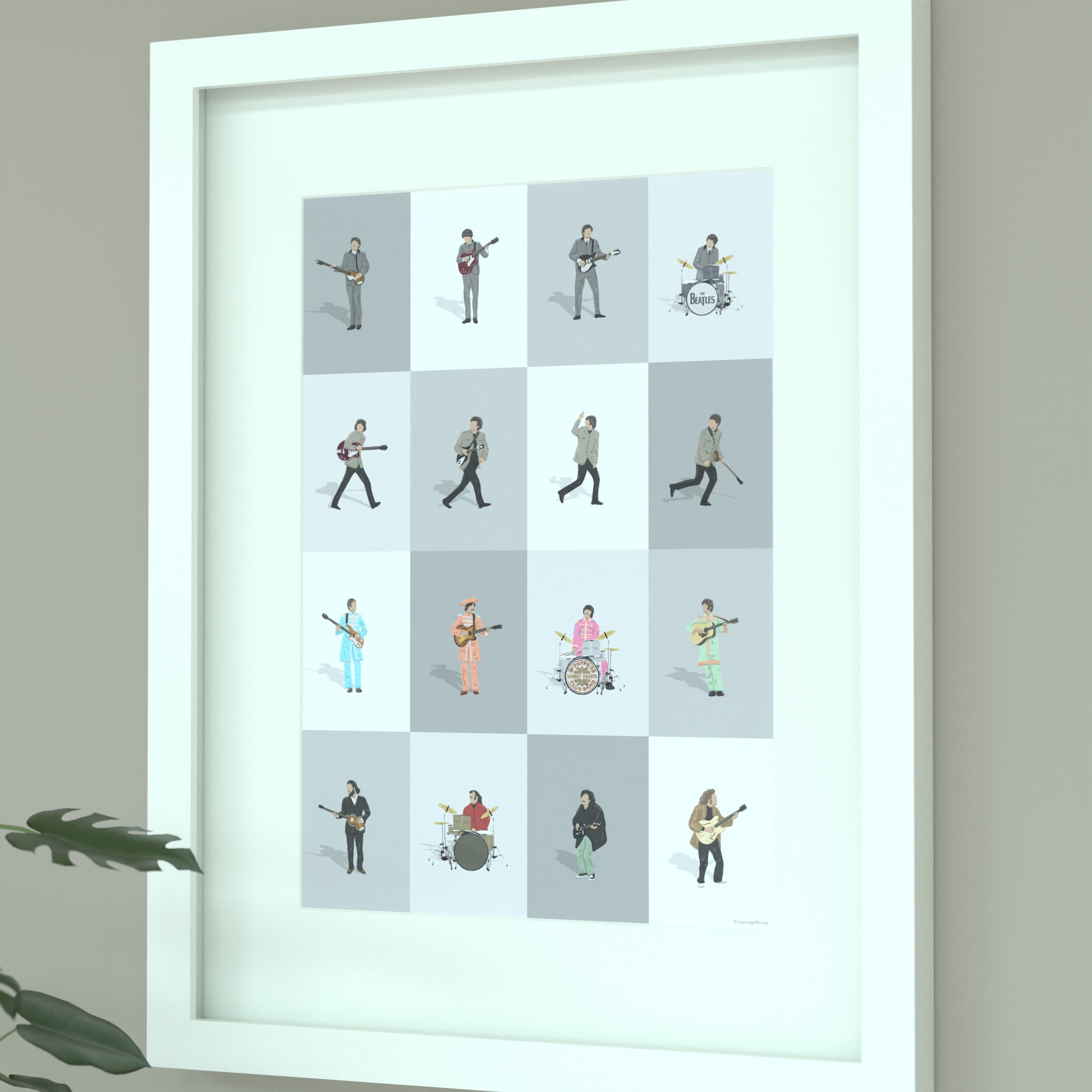 The Beatles Print - Illustrated Art Print by DGriffinArt