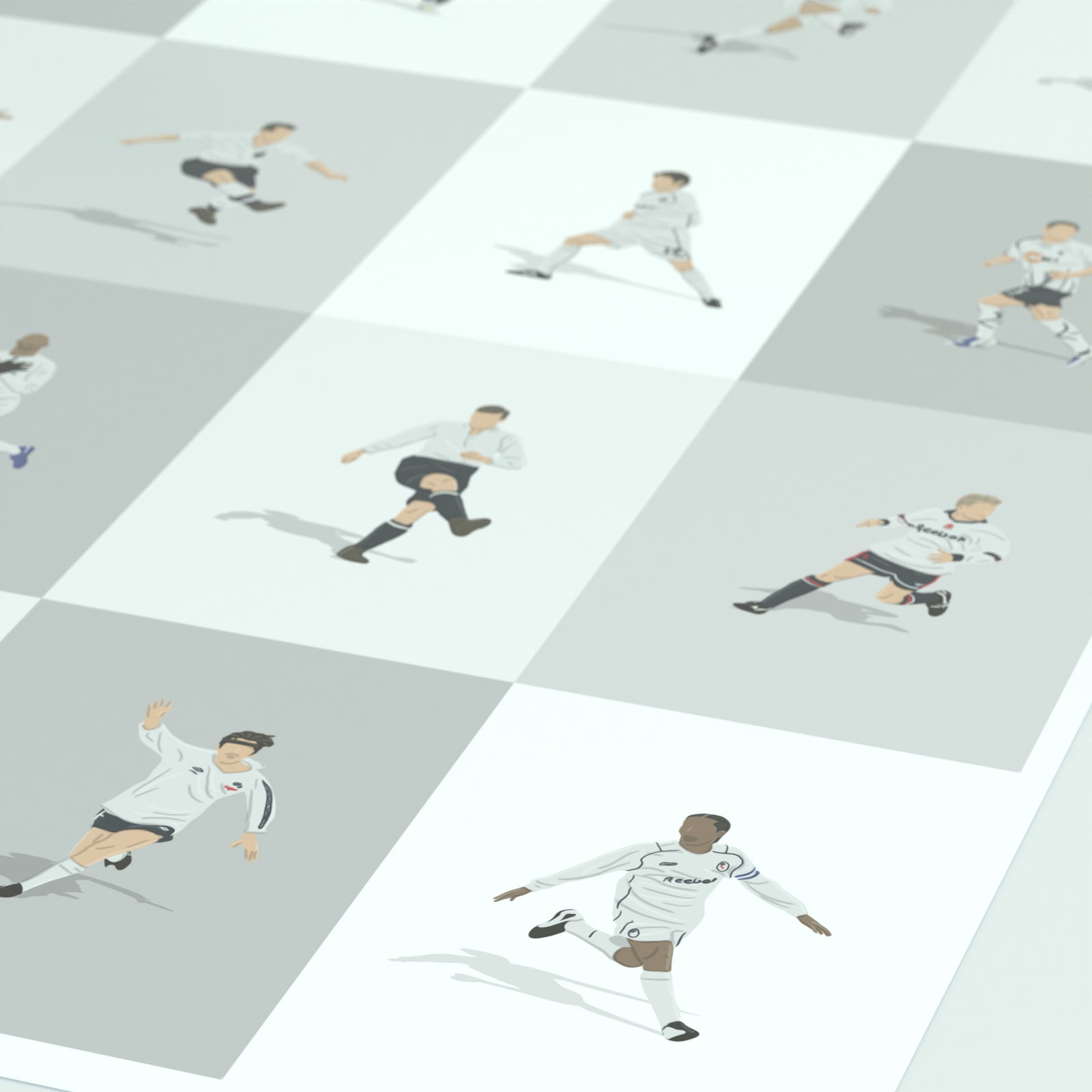Bolton Wanderer's Greatest Players Print - Illustrated Art Print by DGriffinArt