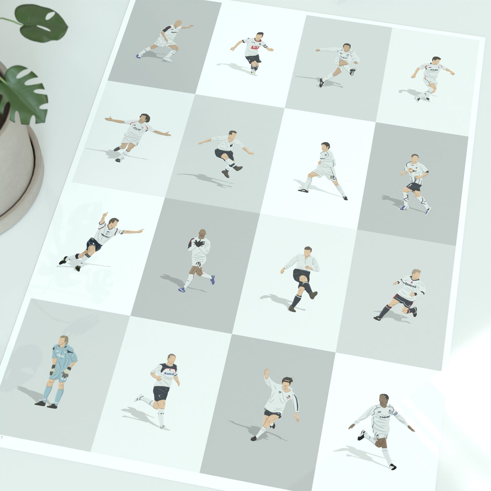 Bolton Wanderer's Greatest Players Print - Illustrated Art Print by DGriffinArt