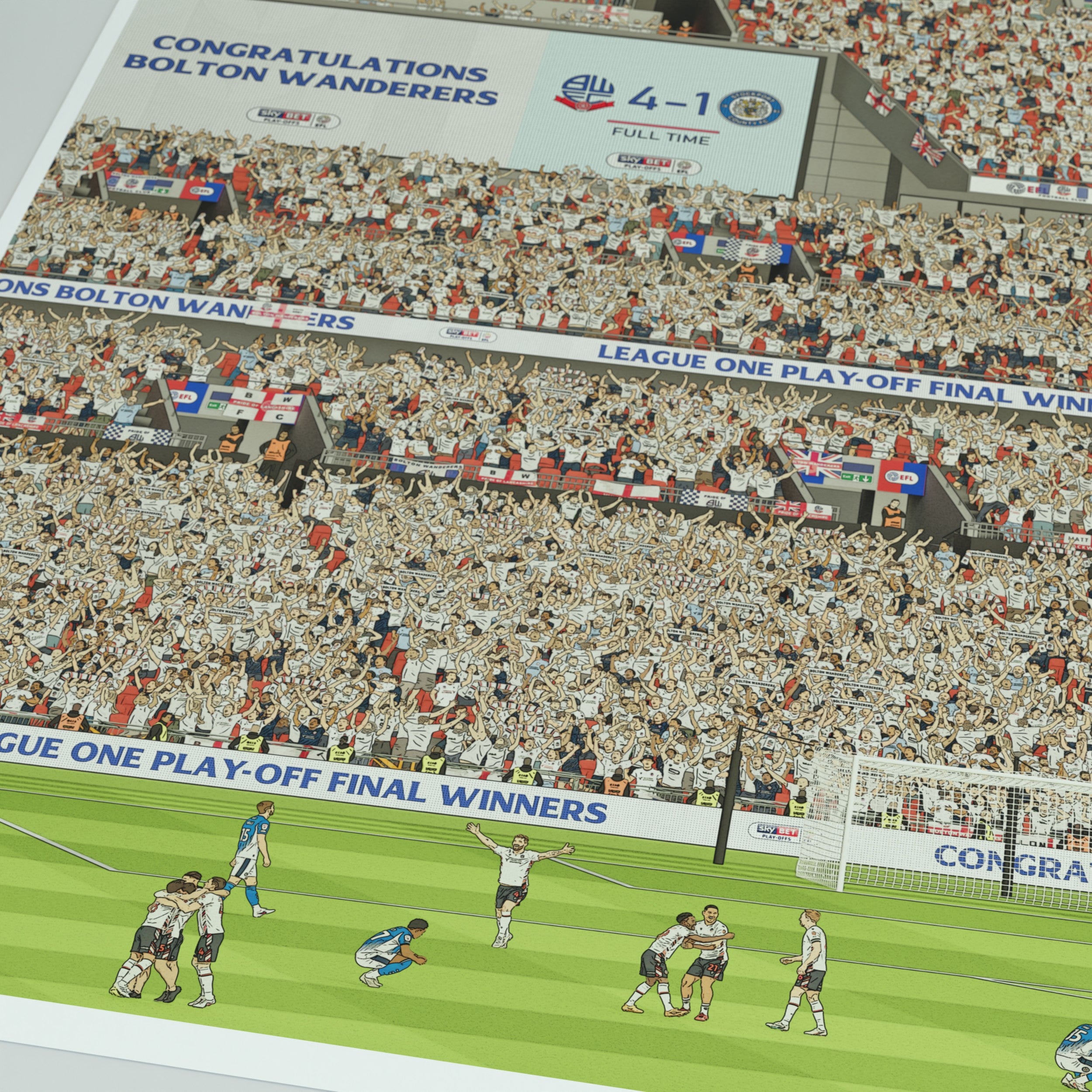 Framed Bolton Wanderers Play-Off Final 2026 Winners Print 