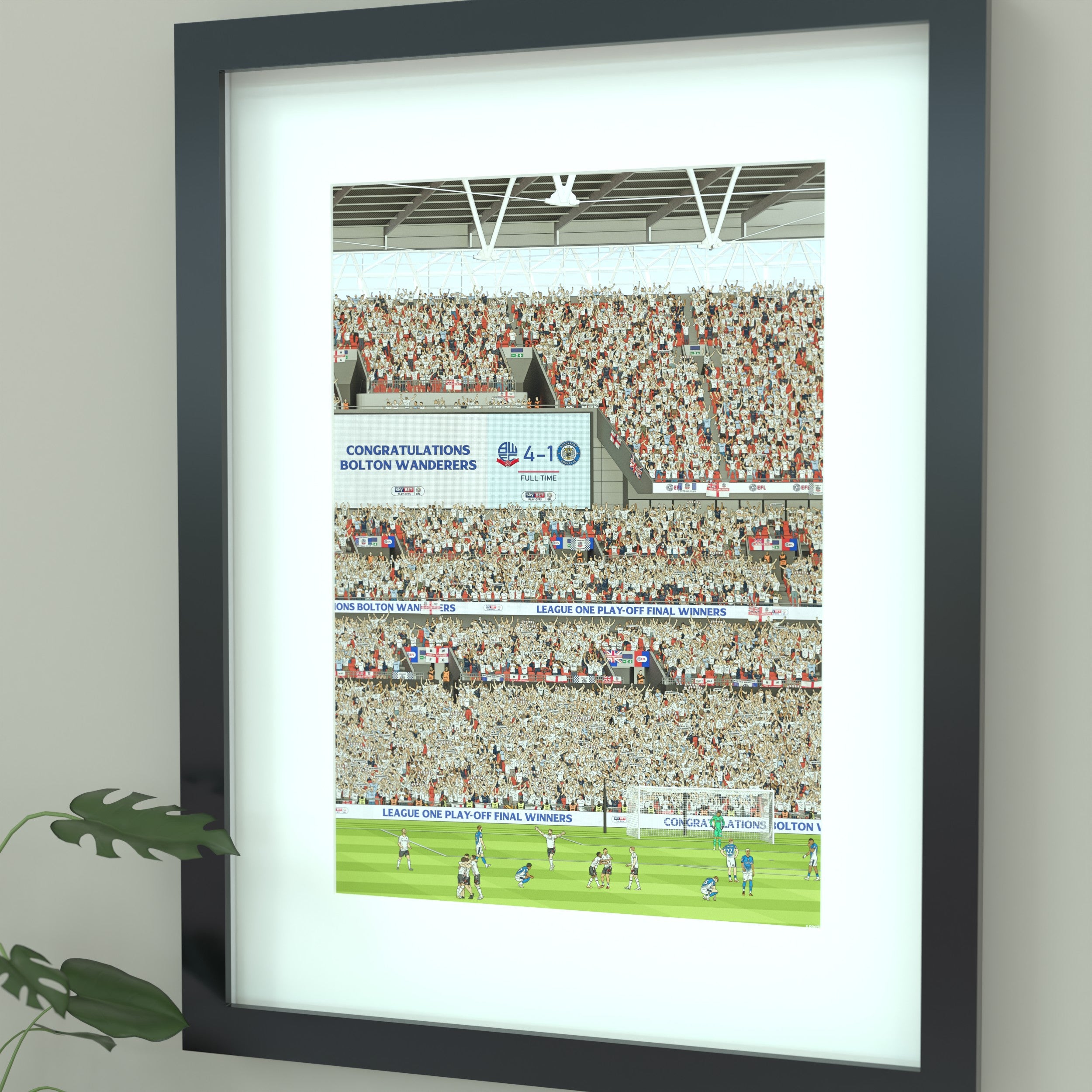 Framed Bolton Wanderers Play-Off Final 2026 Winners Print 