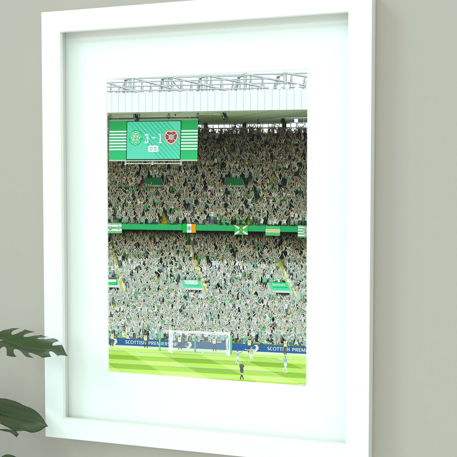 Framed  Osmand vs Hearts 2026 Title Winning Goal illustrated Print