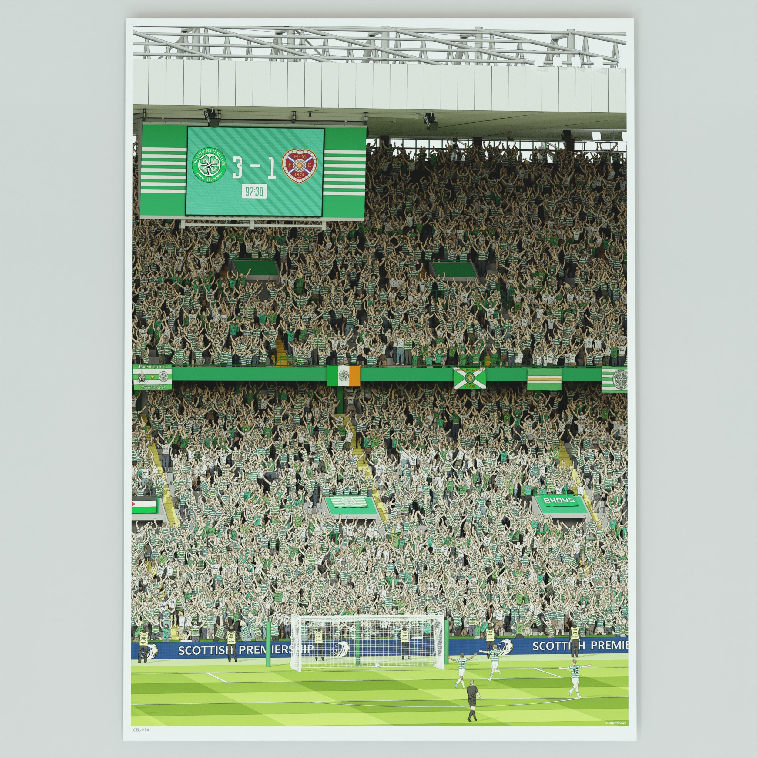 Celtic 2026 Title Winning Goal Print