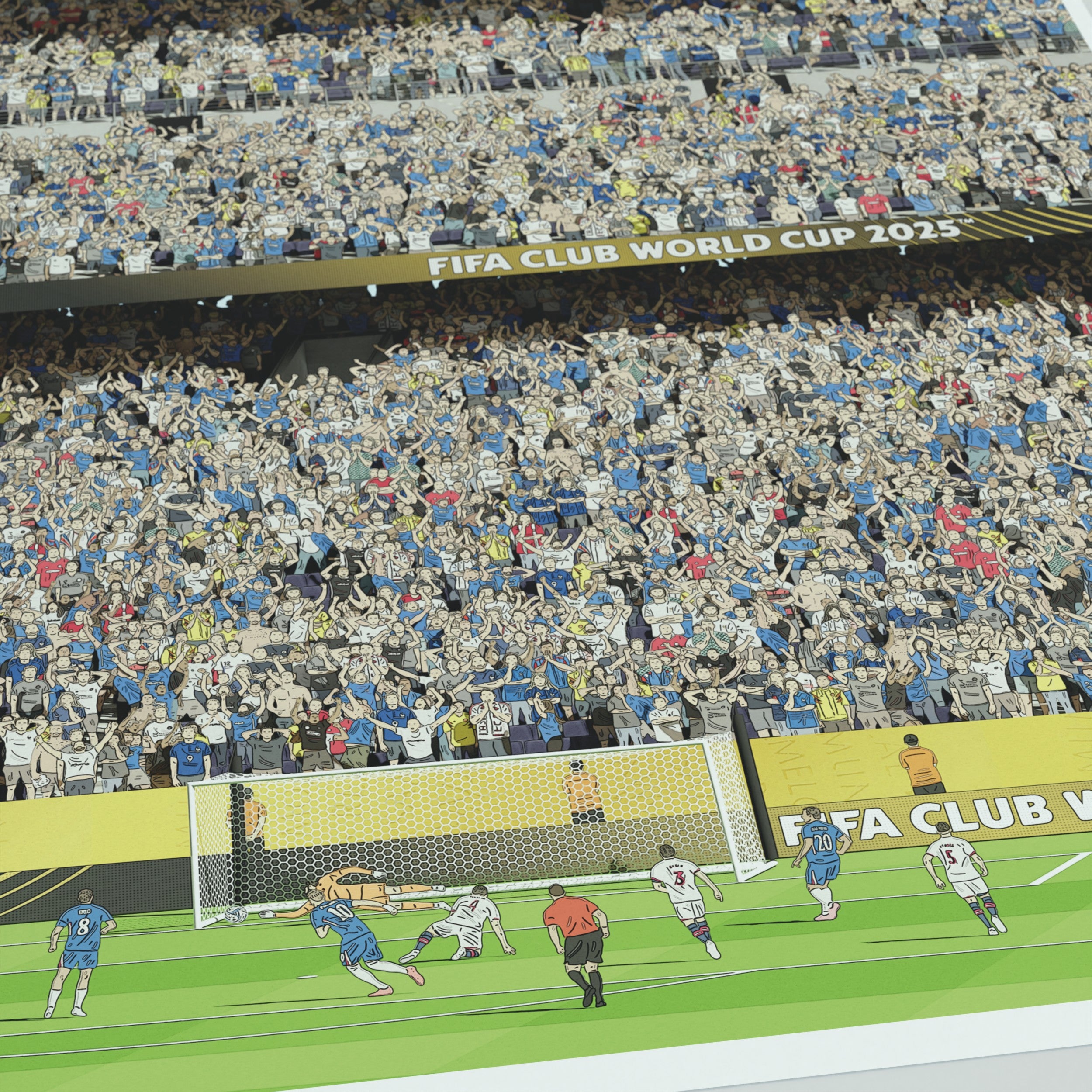 Chelsea - World Club Cup 2025 Print - Illustrated Art Print by DGriffinArt