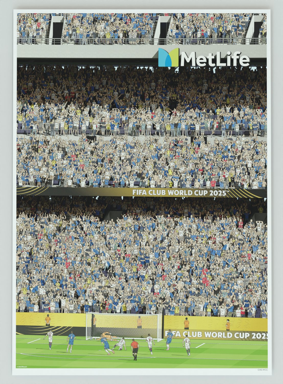 Chelsea - World Club Cup 2025 Print - Illustrated Art Print by DGriffinArt