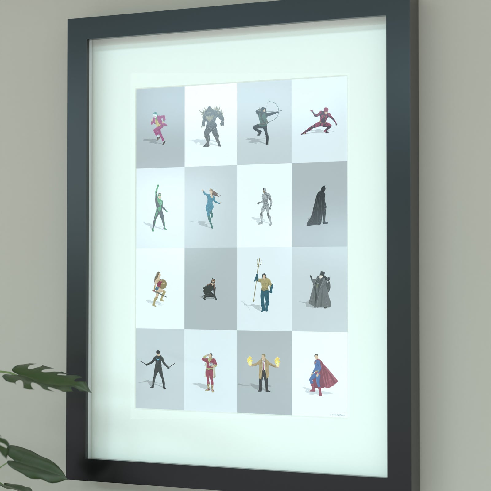 DC Comics Superheroes/ Characters Print - Illustrated Art Print by DGriffinArt