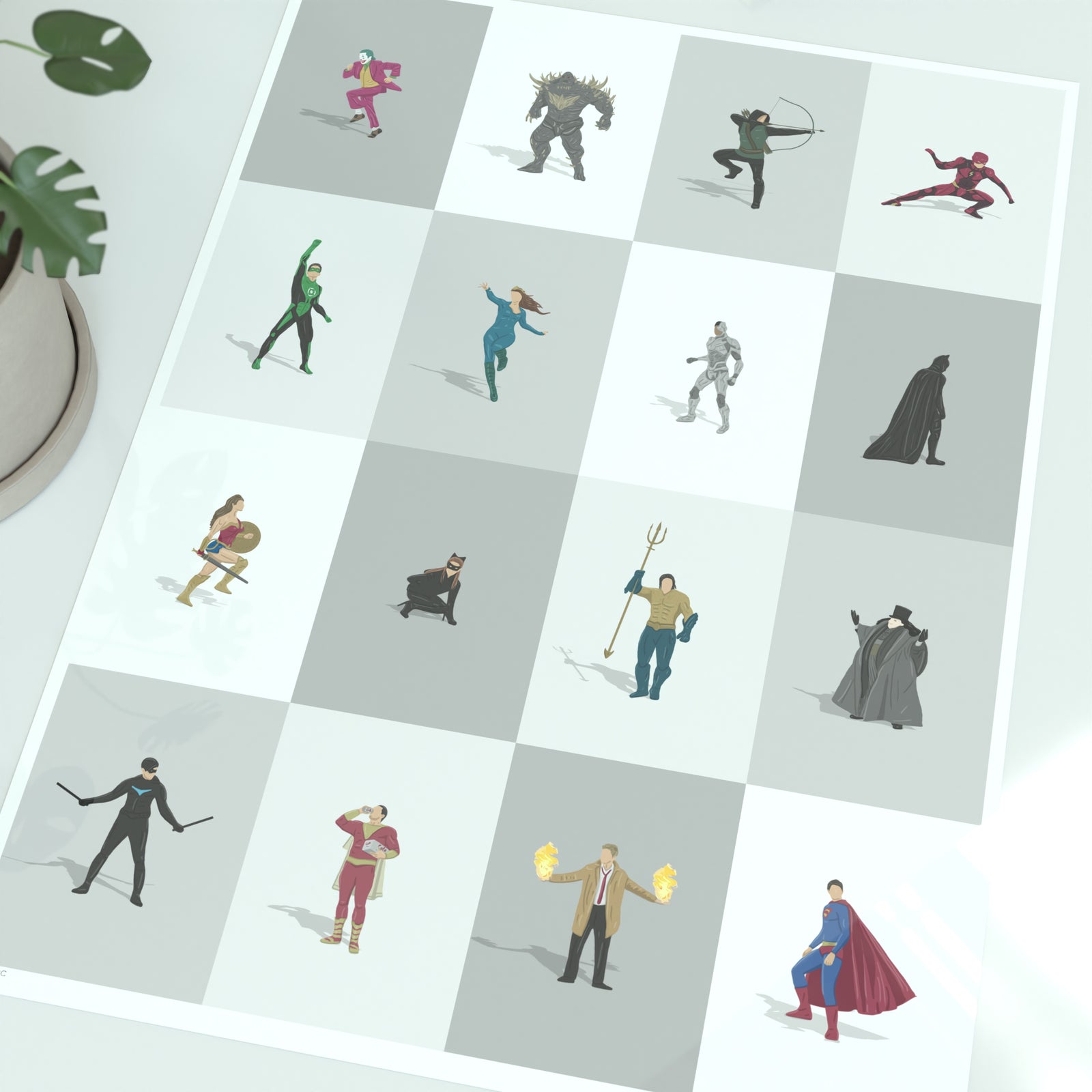 DC Comics Superheroes/ Characters Print - Illustrated Art Print by DGriffinArt