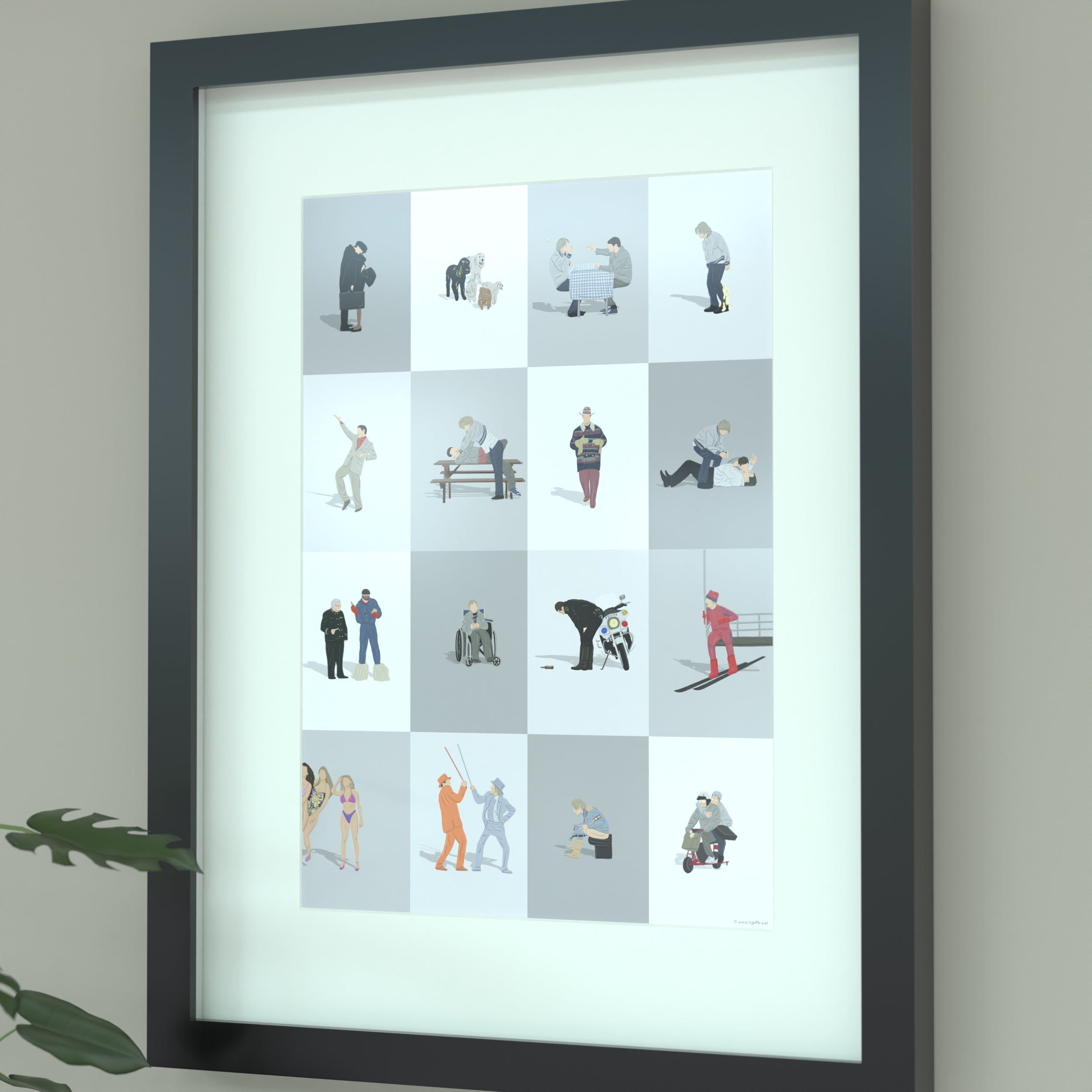 Dumb and Dumber Scenes Print - Illustrated Art Print by DGriffinArt