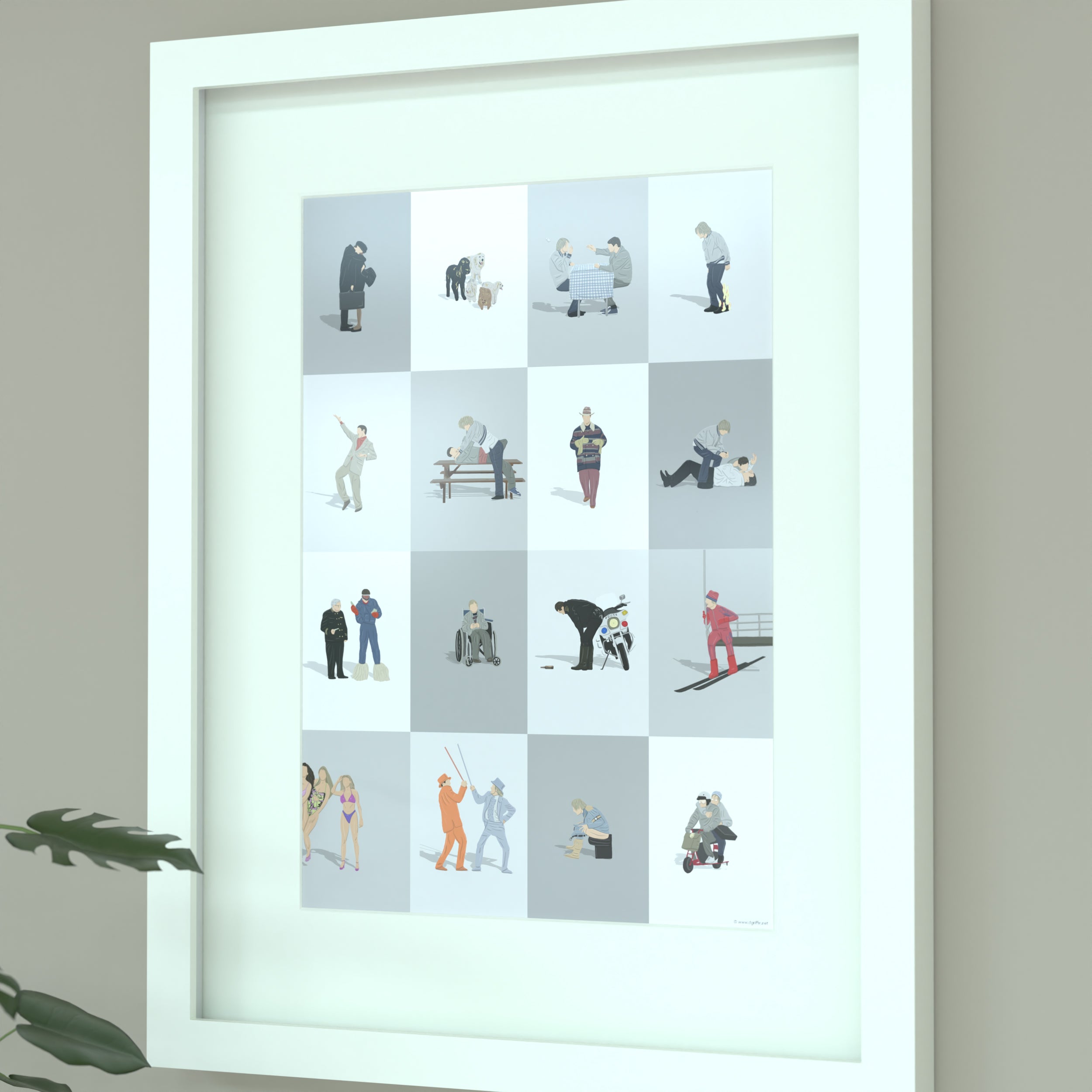 Dumb and Dumber Scenes Print - Illustrated Art Print by DGriffinArt
