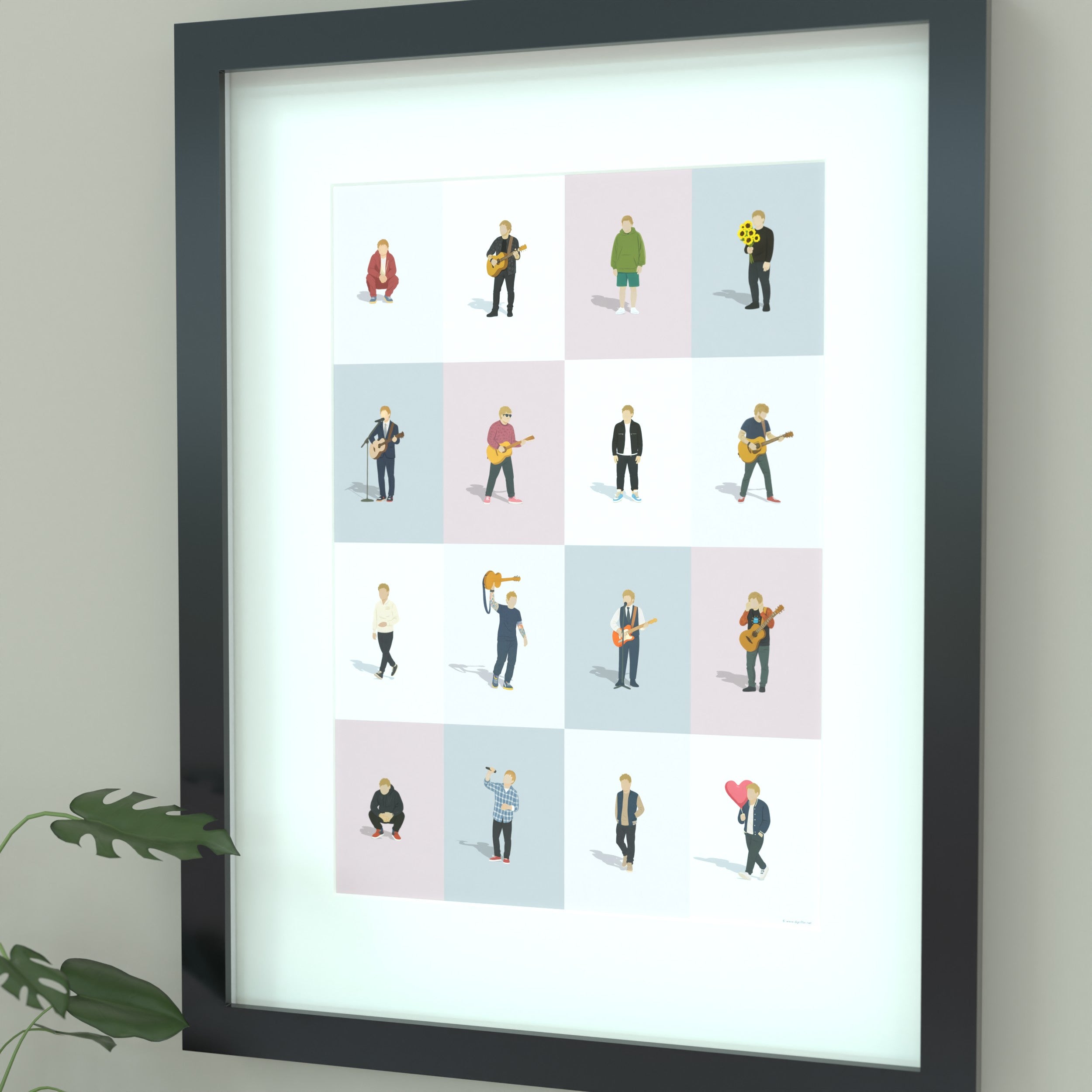 Ed Sheeran Print - Illustrated Art Print by DGriffinArt