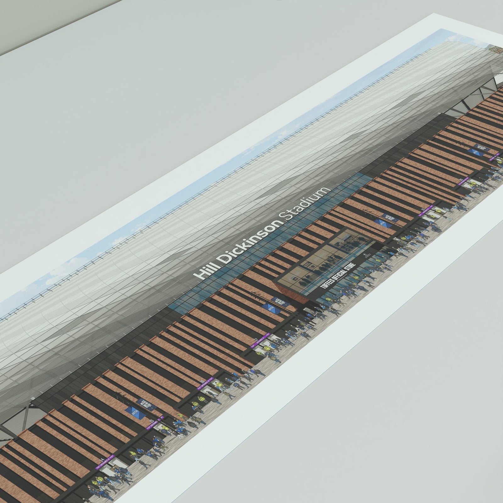 Everton - Hill Dickinson Stadium Panoramic Illustration (Frame not included)
