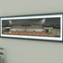 A framed panoramic print of a Fulham's Craven Cottage stadium, displayed on a light gray wall.