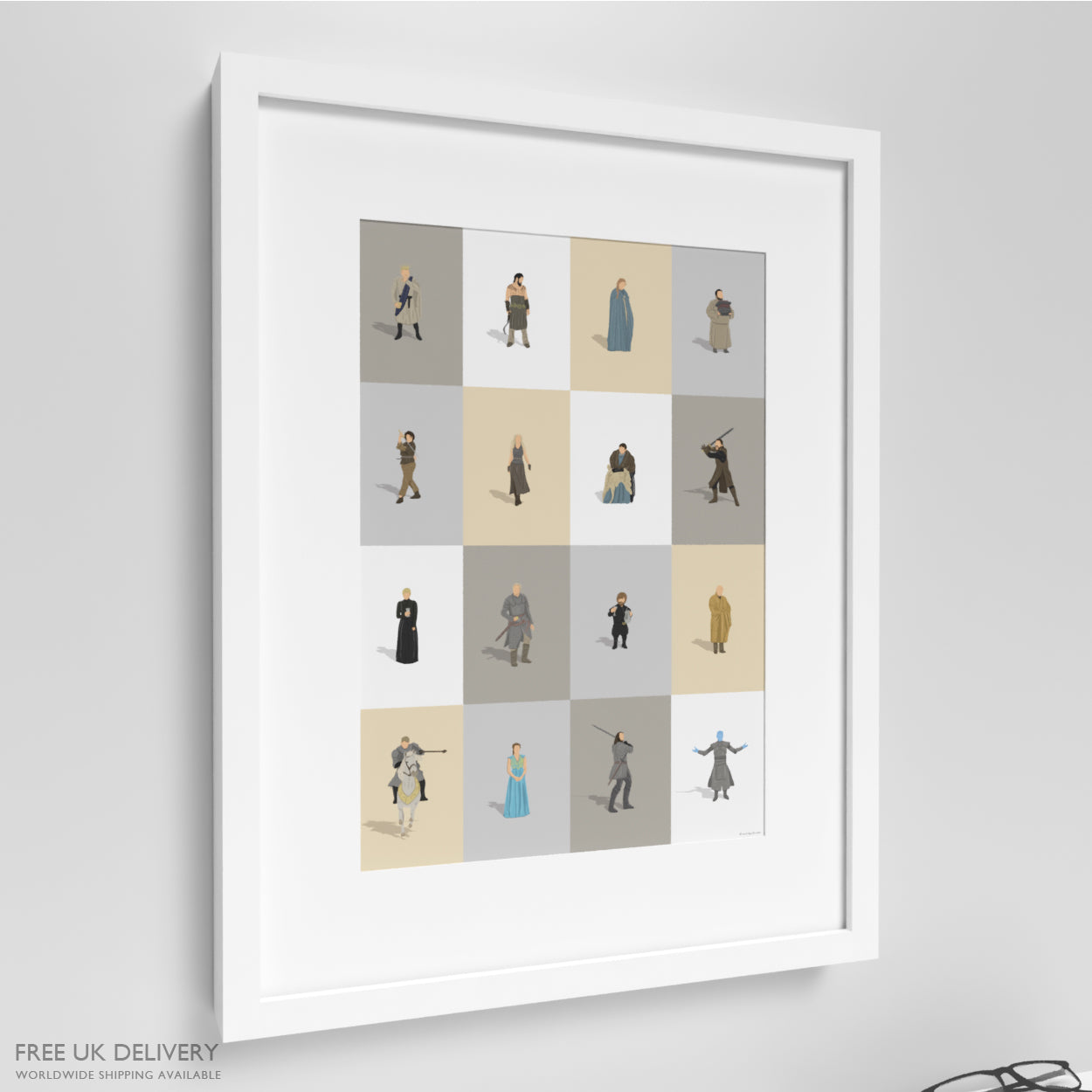 Game of Thrones Characters Print - Illustrated Art Print by DGriffinArt