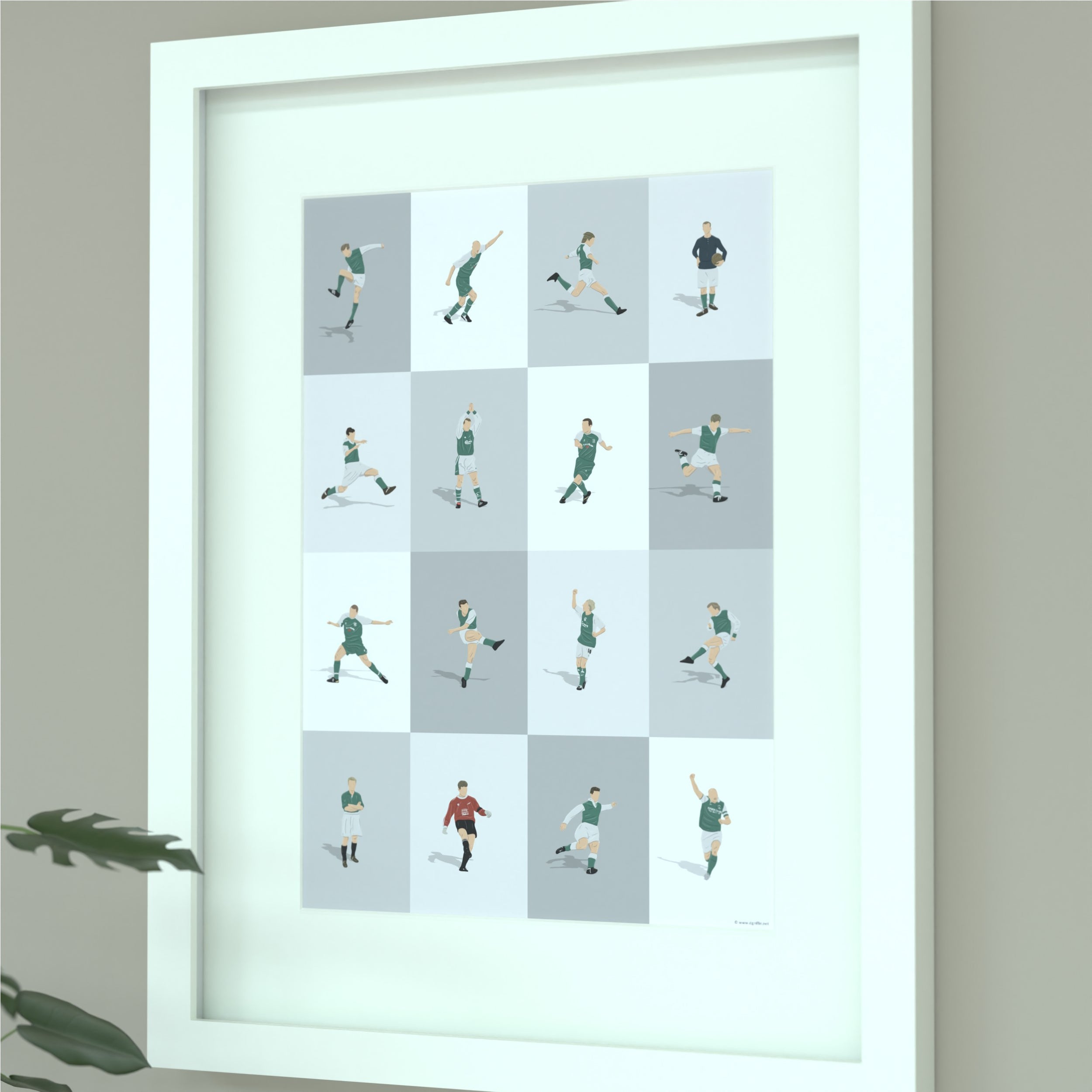 Hibernian's Greatest Players Print - Illustrated Art Print by DGriffinArt