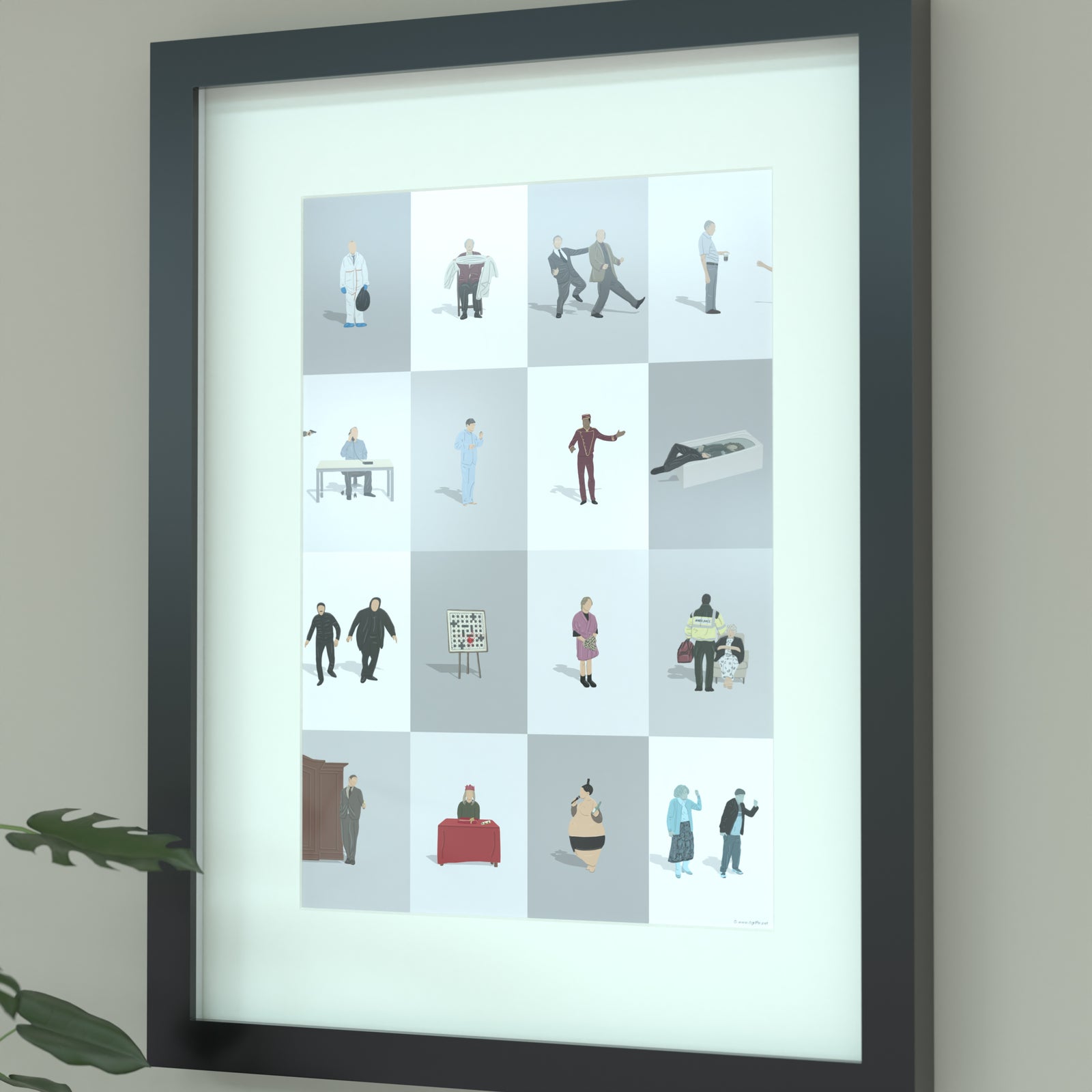 Inside No. 9 Characters Print - Illustrated Art Print by DGriffinArt