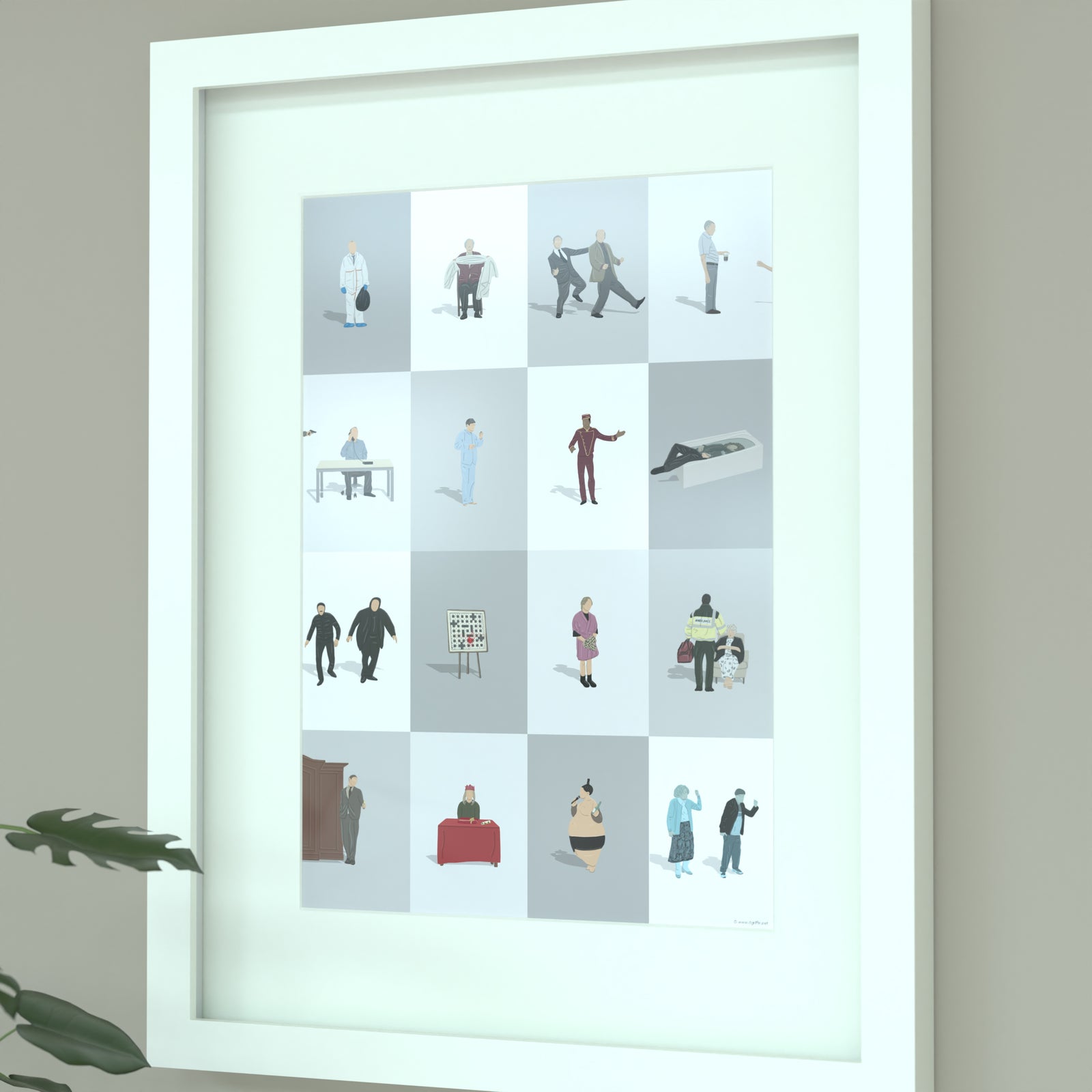 Inside No. 9 Characters Print - Illustrated Art Print by DGriffinArt