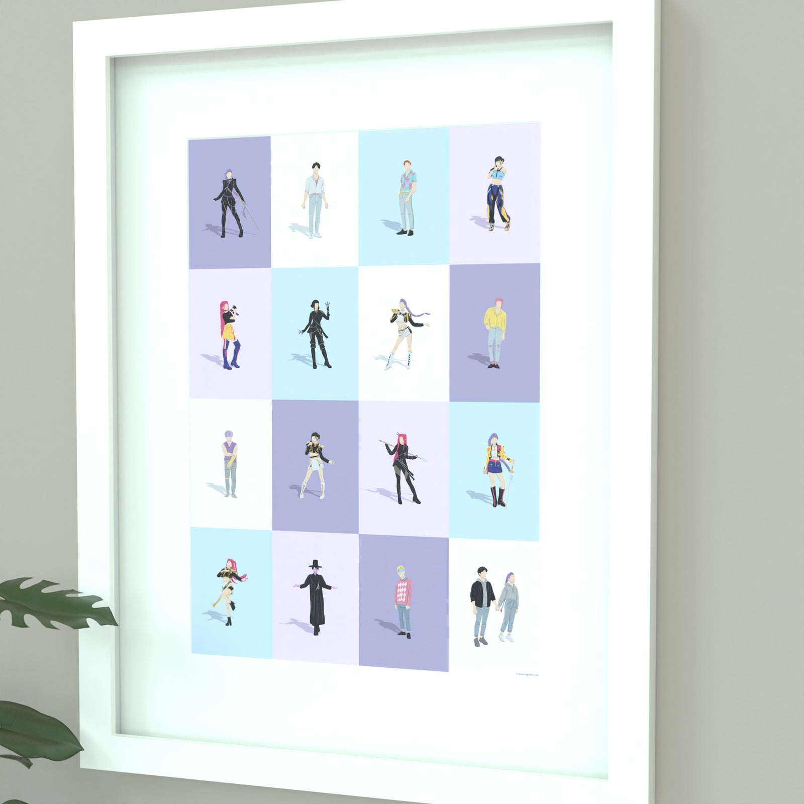 KPop Demon Hunters Print - Illustrated Art Print by DGriffinArt