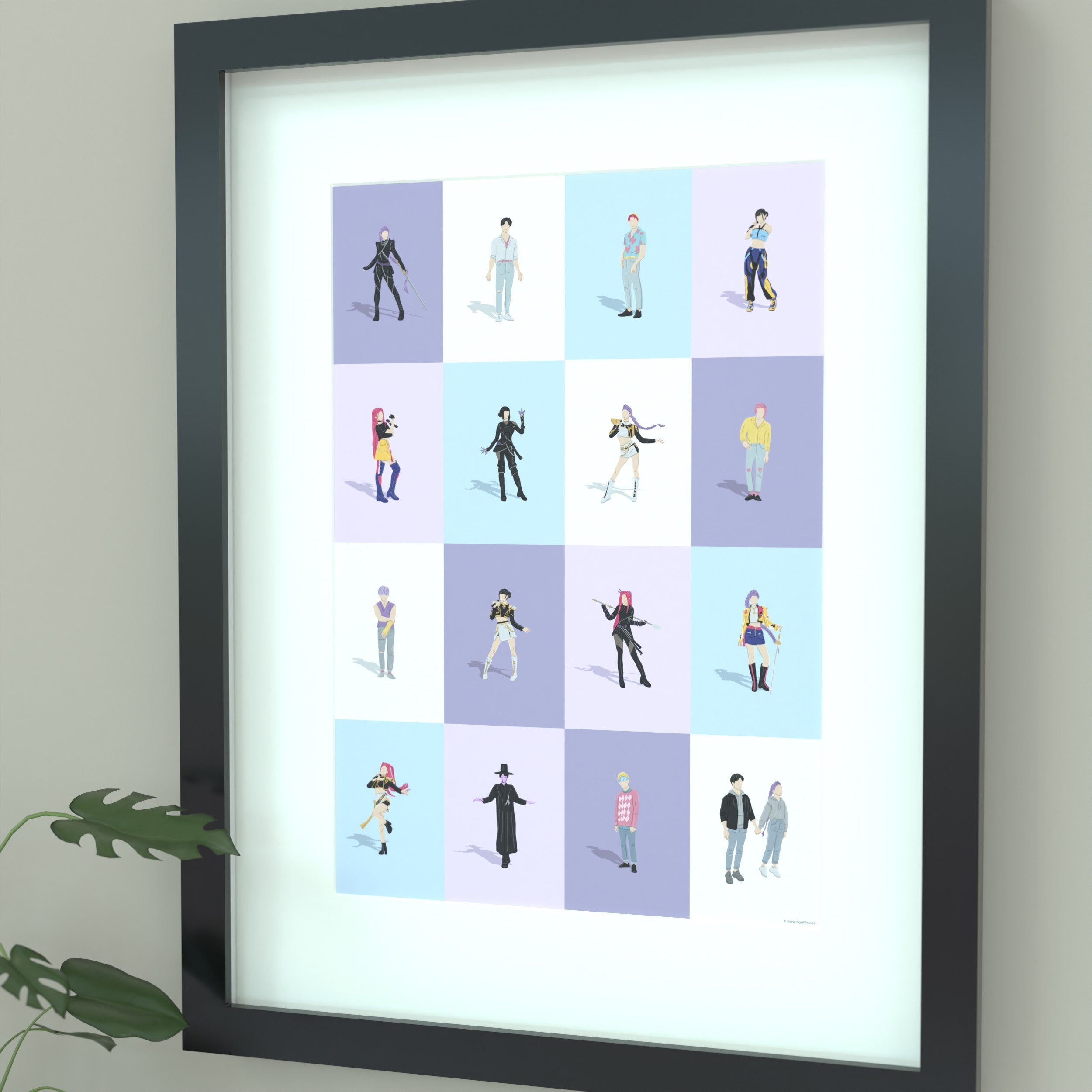 KPop Demon Hunters Print - Illustrated Art Print by DGriffinArt