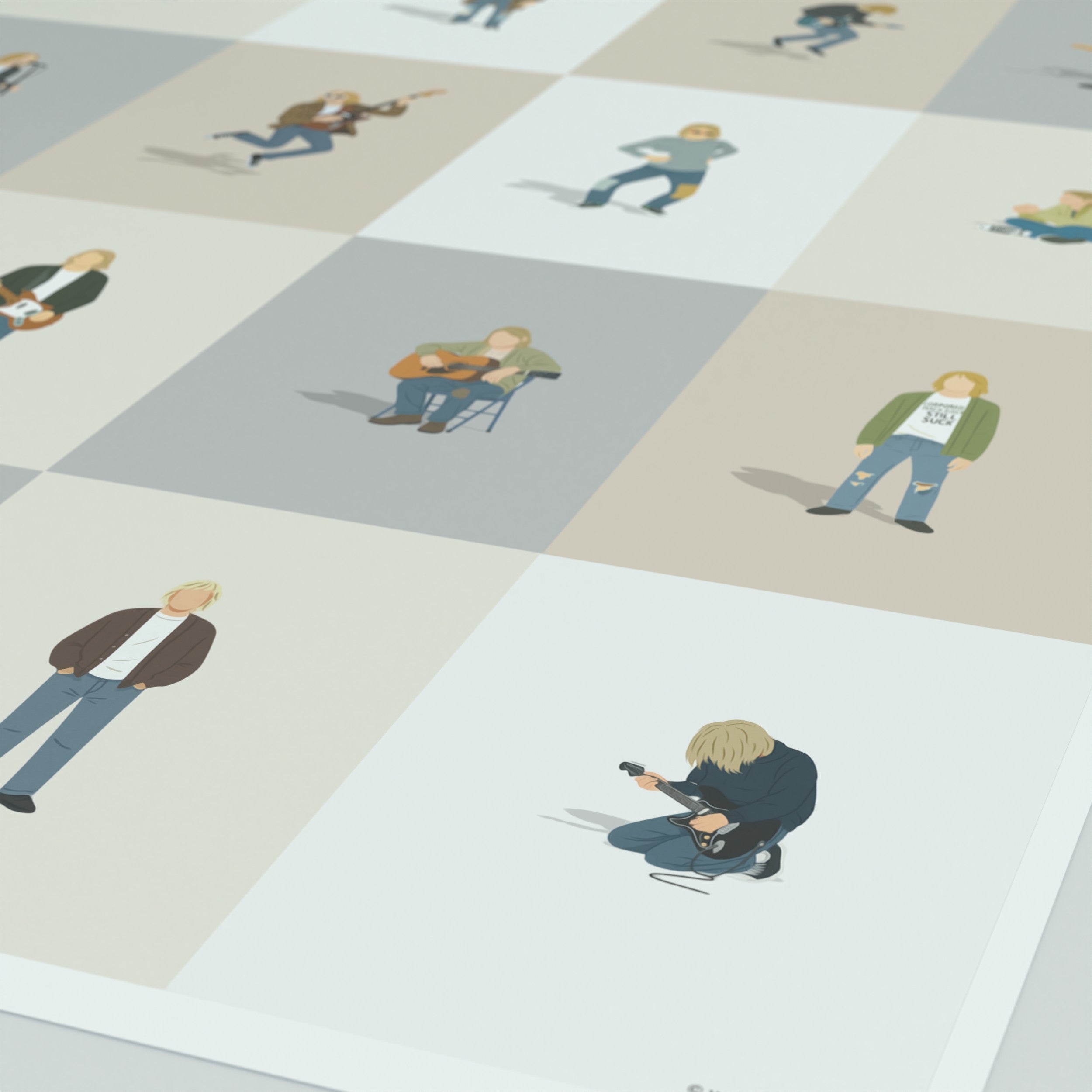 Kurt Cobain Print - Illustrated Art Print by DGriffinArt