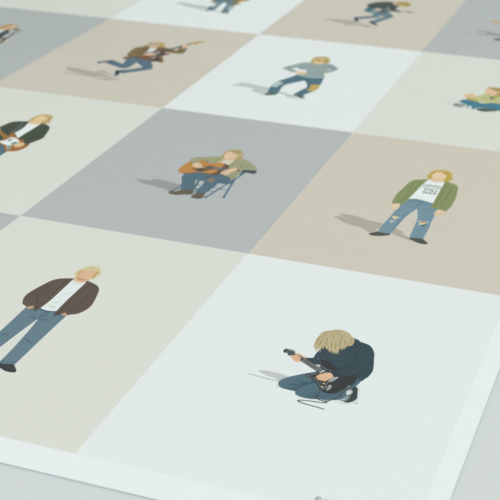 Kurt Cobain Print - Illustrated Art Print by DGriffinArt