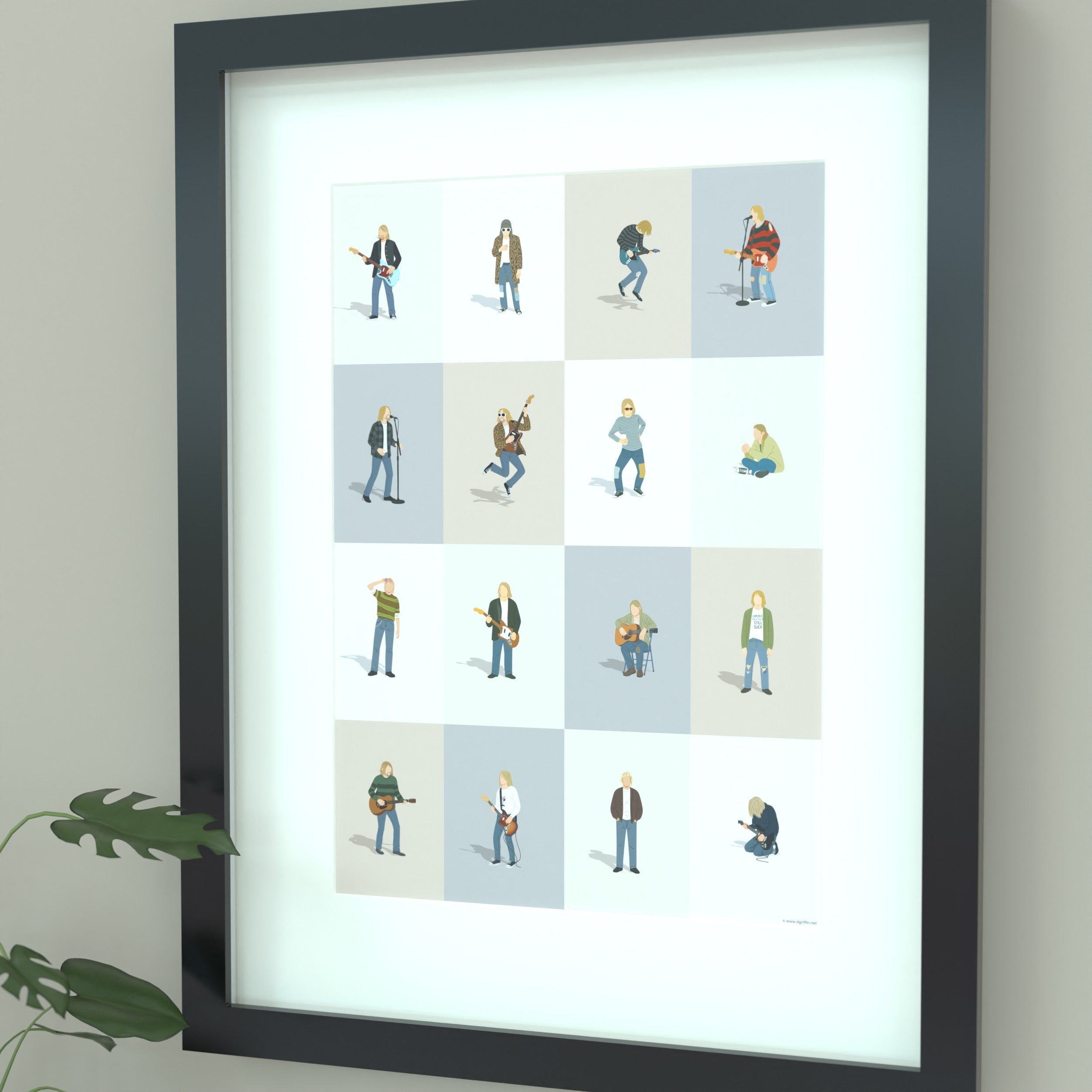 Kurt Cobain Print - Illustrated Art Print by DGriffinArt