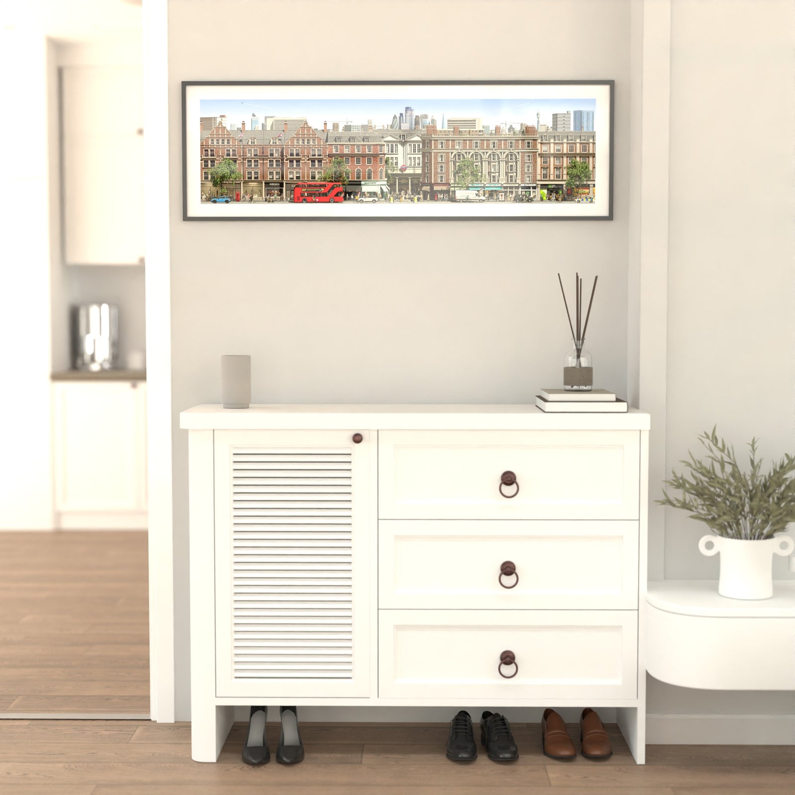 London - Panoramic Illustrated City Print (Unframed)