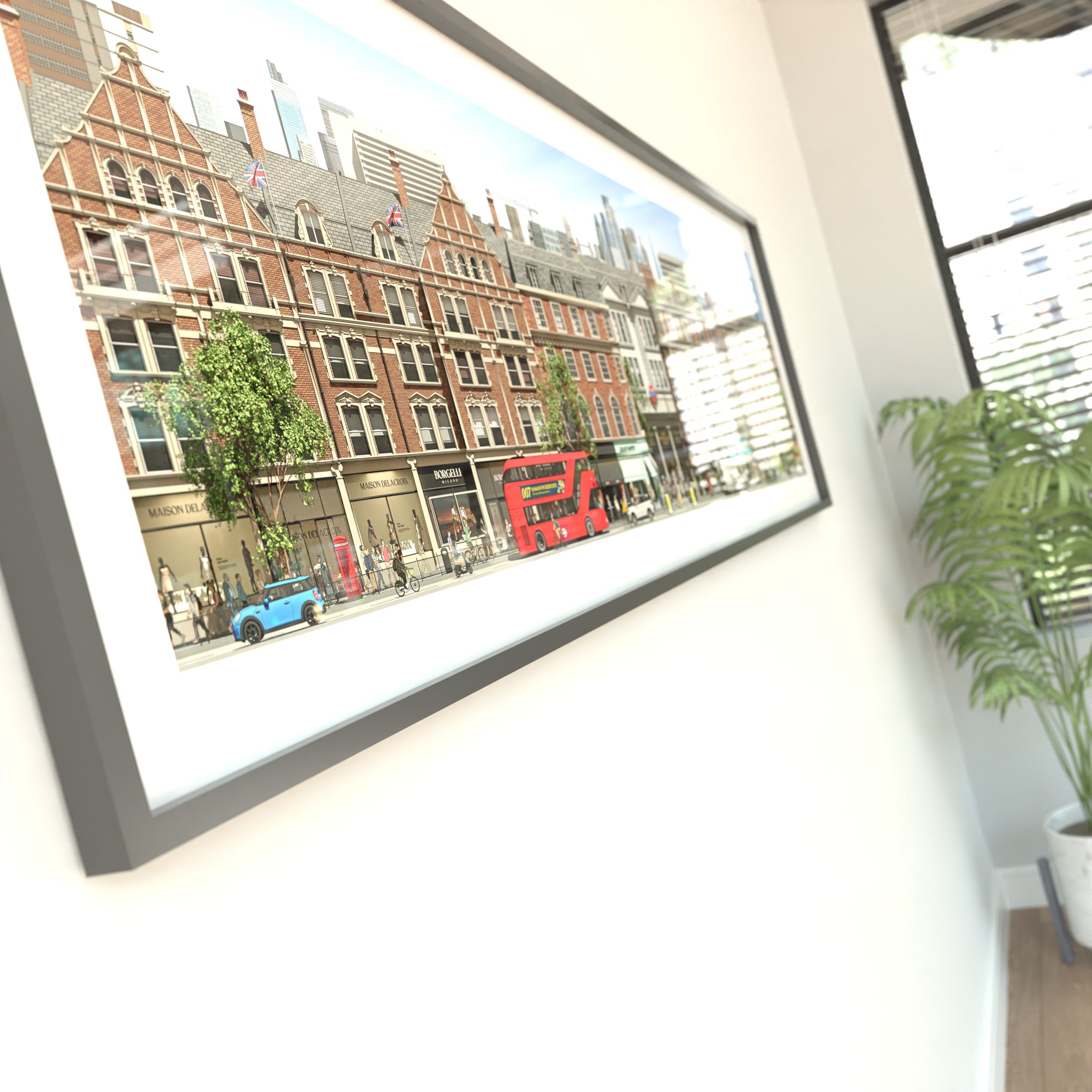 London city panorama with everyday moments and historic architecture